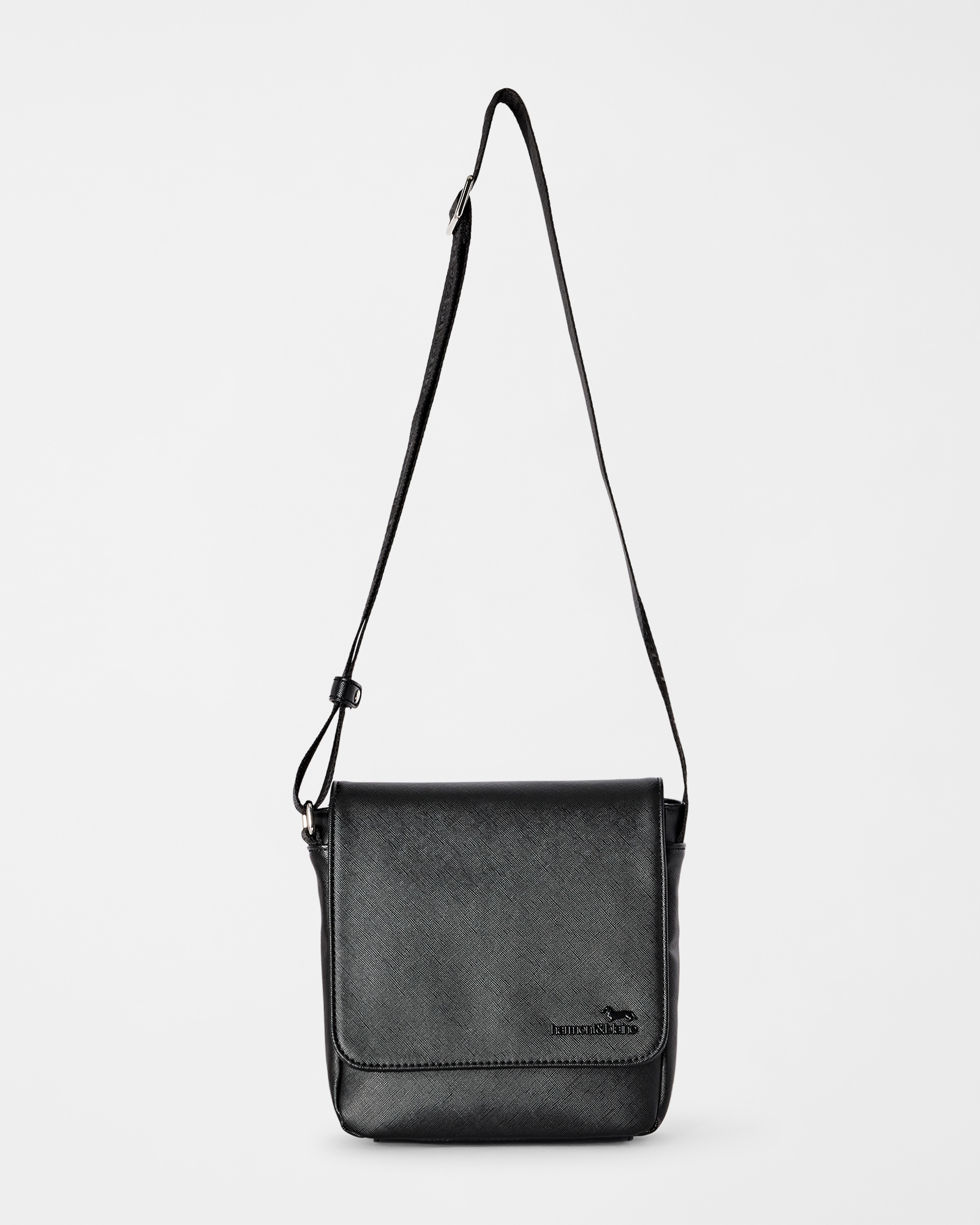 Men's black shoulder bag
