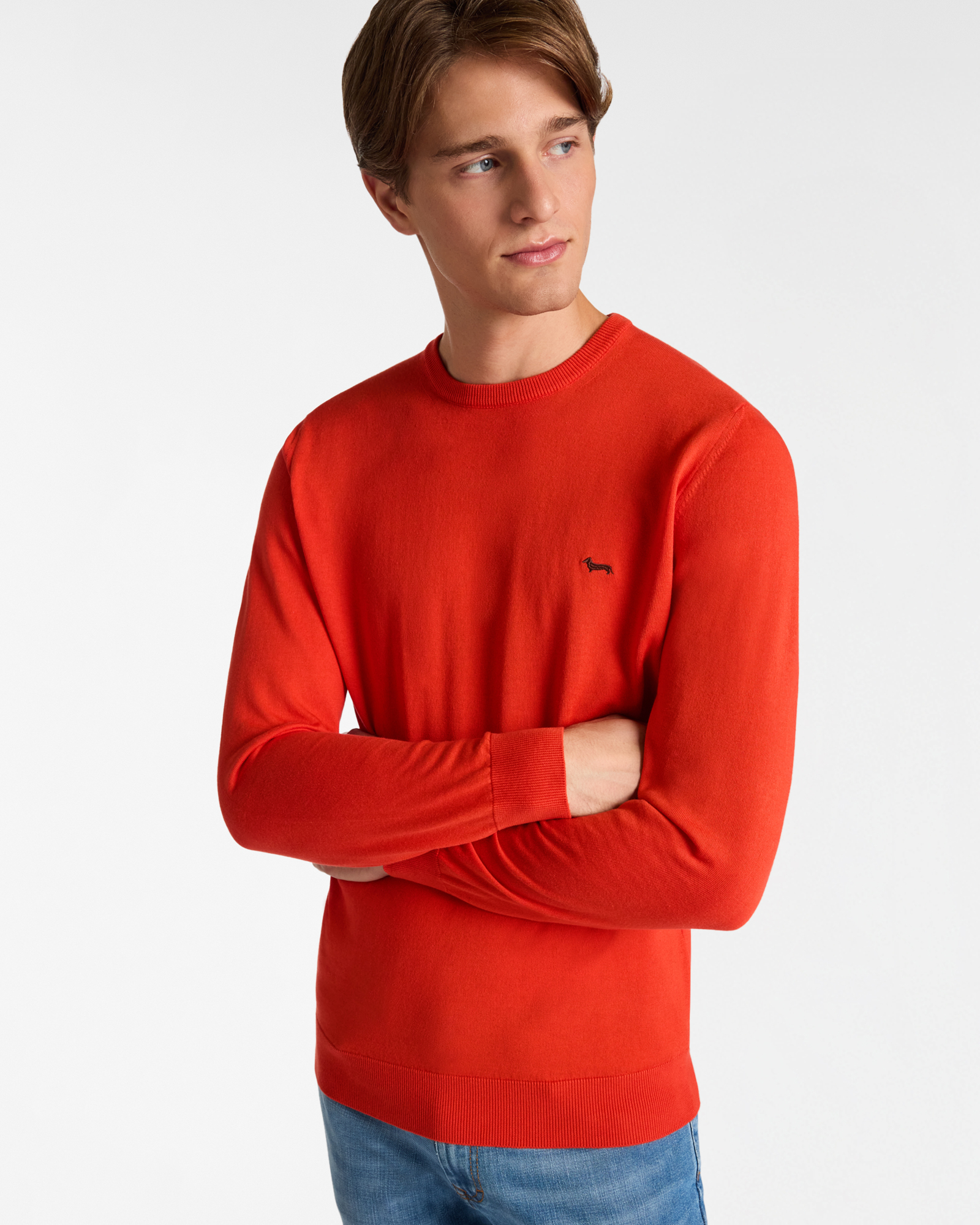 Cashmere Blend Pullover, Orange, large image number 2