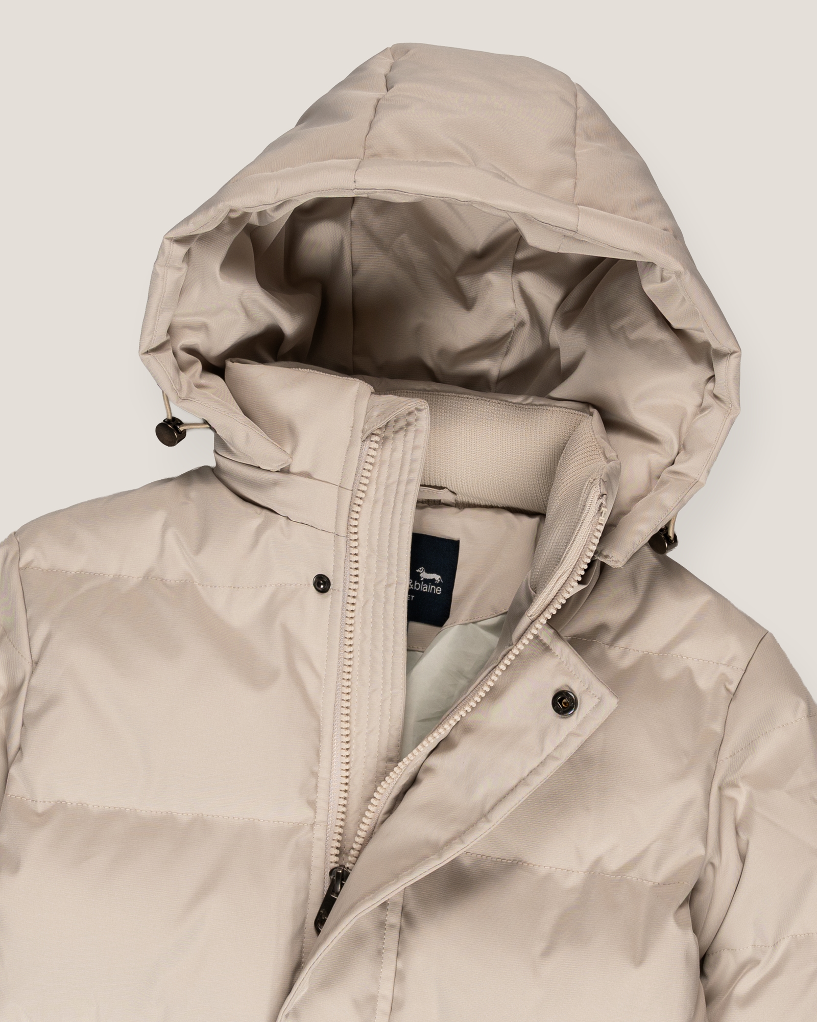 Textured nylon jacket, Beige, large