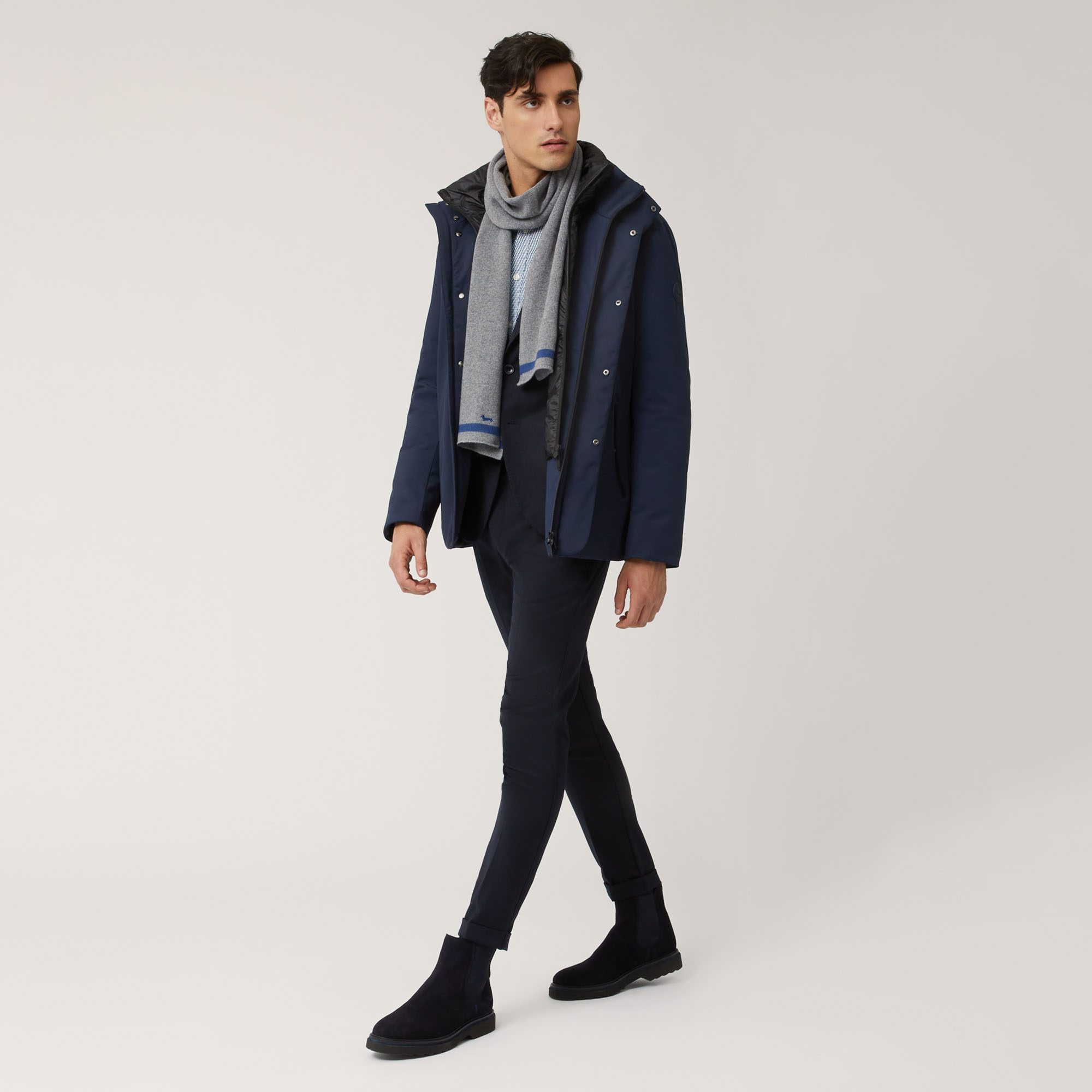 Field Jacket Con Interno Imbottito, Blu Navy, large image number 3