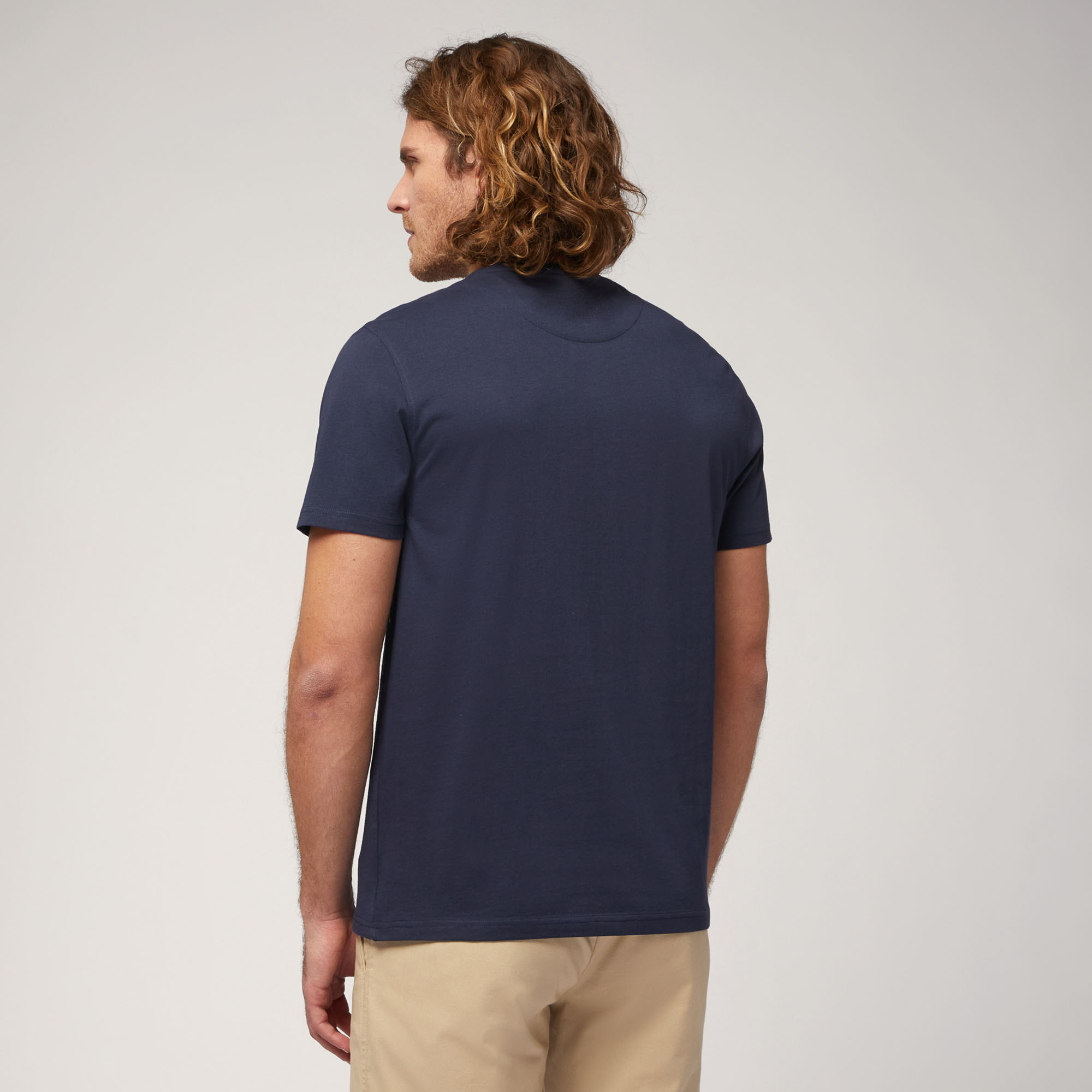 Camiseta con teckel grande estampado, Azul, large image number 1