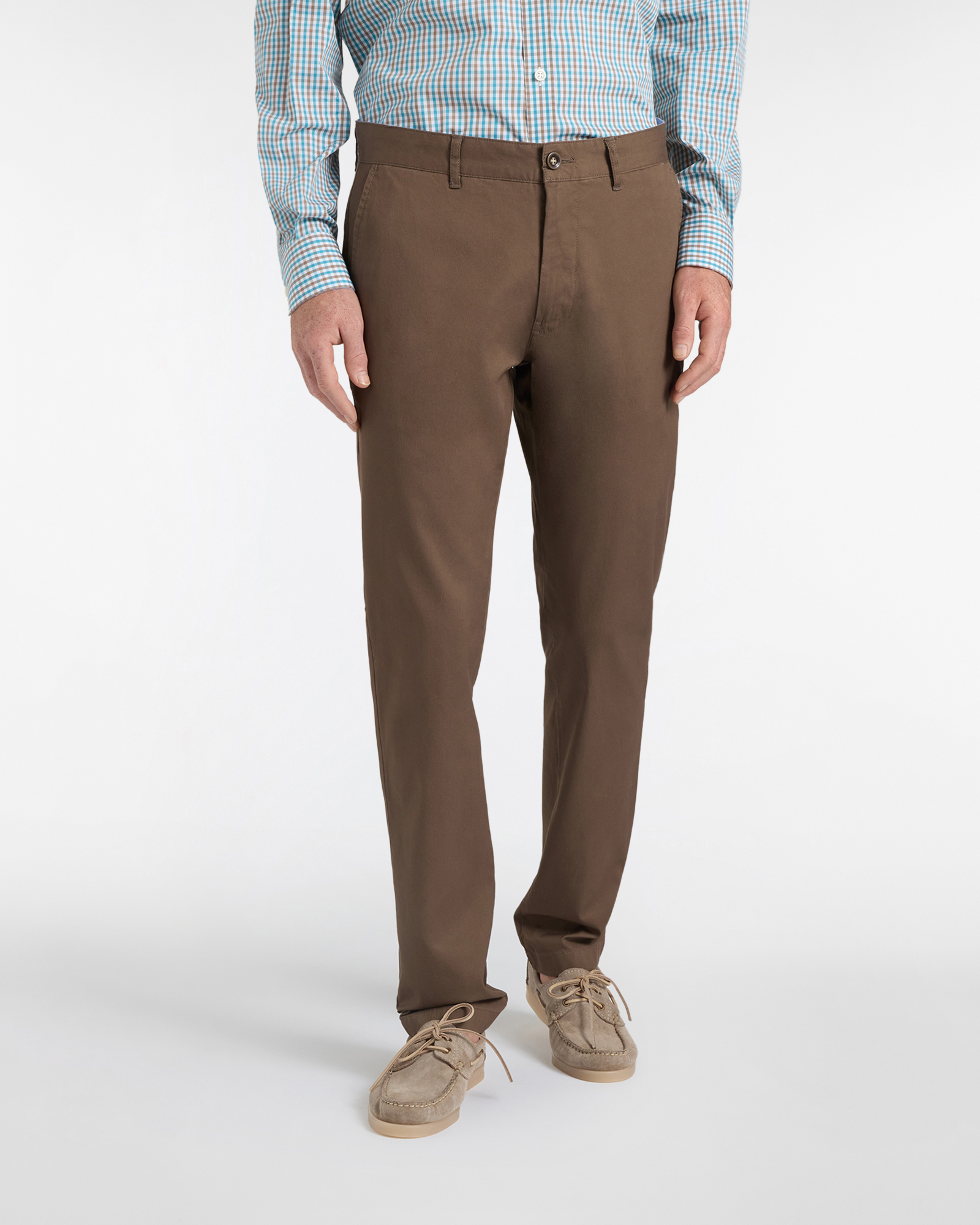 Chino Uomo Narrow in Tessuto Dobby