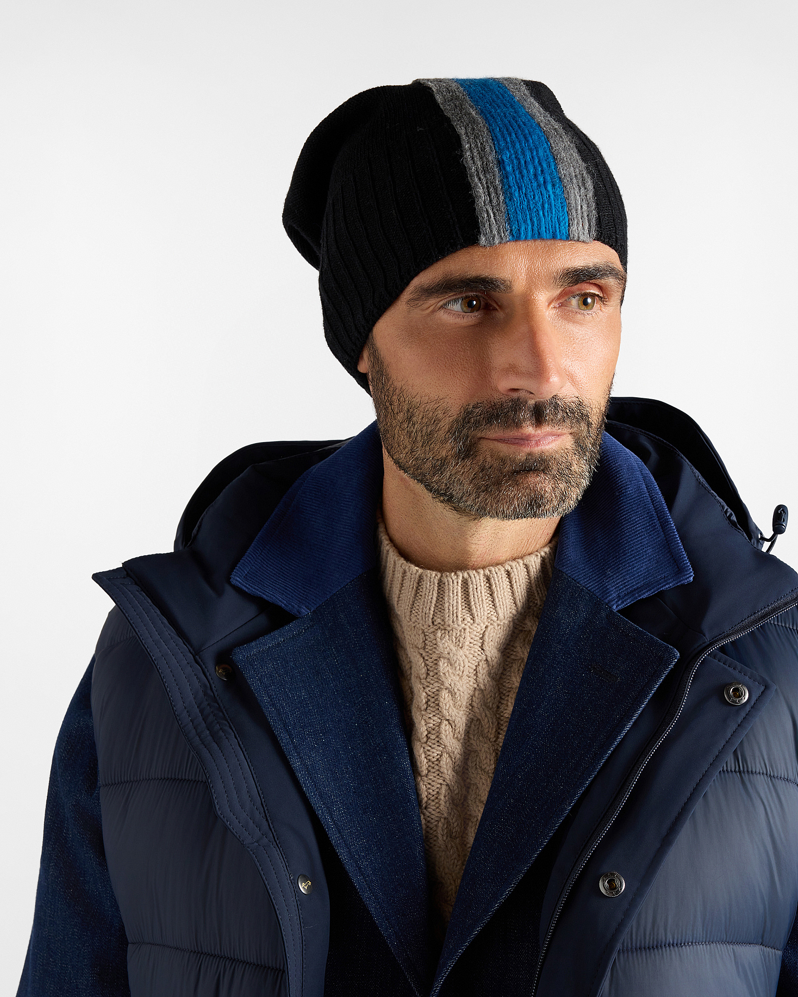 Men&rsquo;s Black Wool and Cashmere Blend Hat from the Re-Loved Capsule Collection, Made in Italy