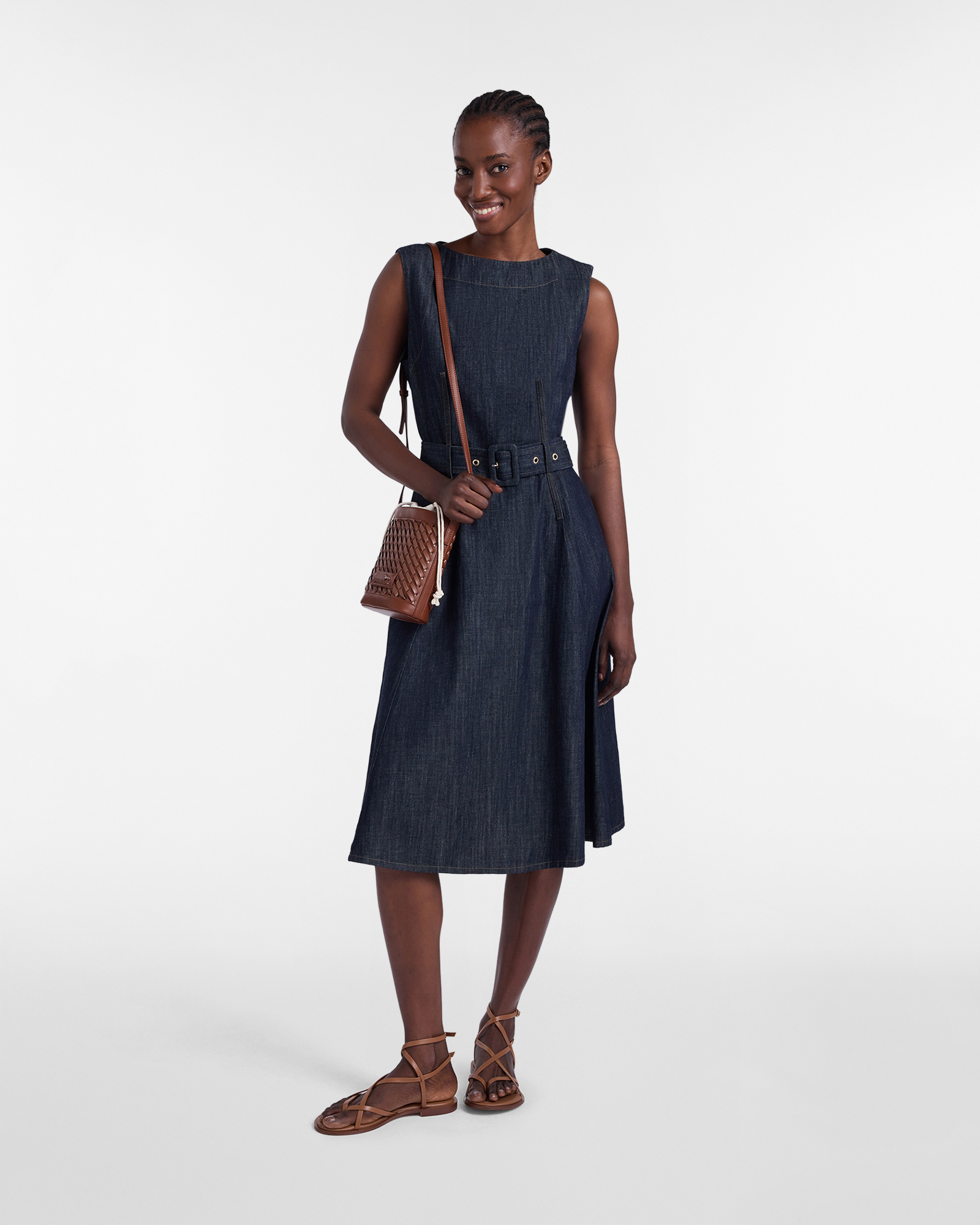 Women's chambray dress, Blue, large image number 3