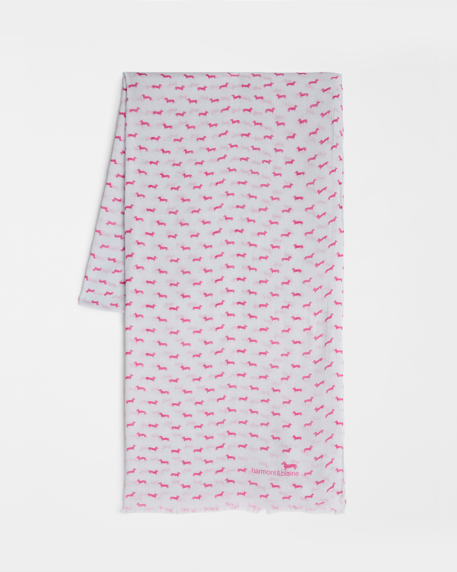 Harmont&Blaine - Sciarpa Bassotti All Over, Donna, Bianco, Taglia: UNI