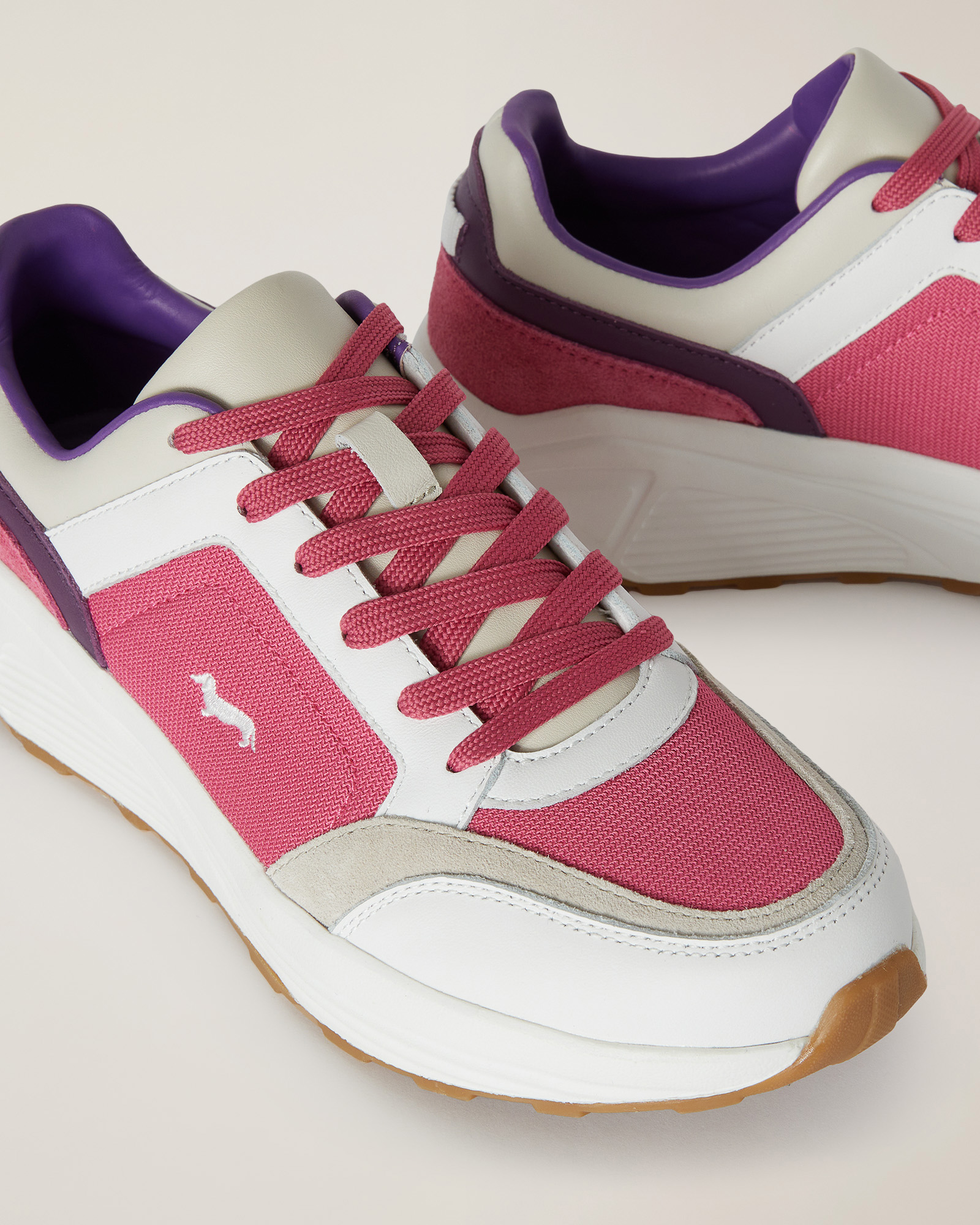 Sneakers Multimateriche, Rosa Melange, large image number 3