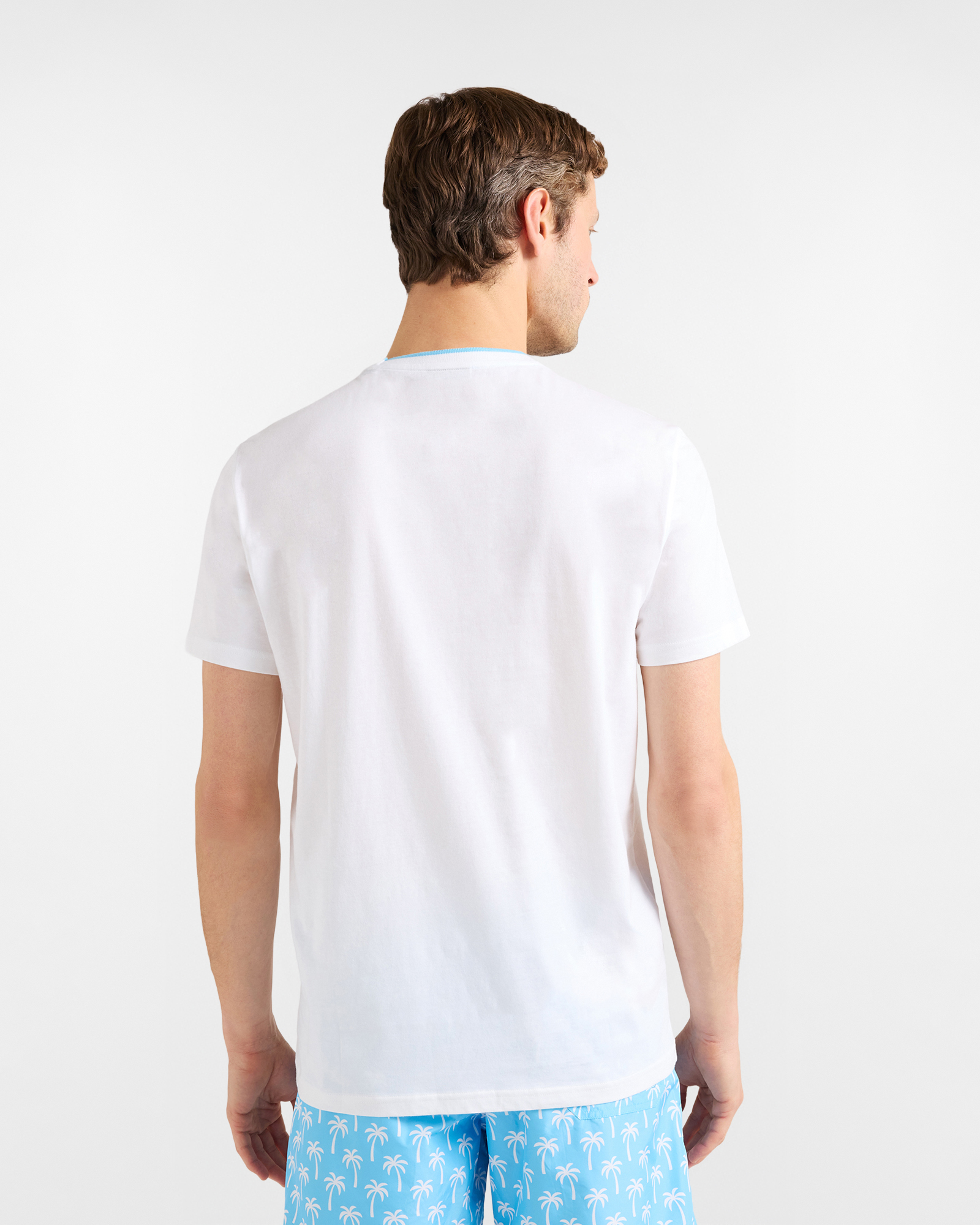 Camiseta con estampado tem&aacute;tico de mar para hombre, Azul, large image number 1