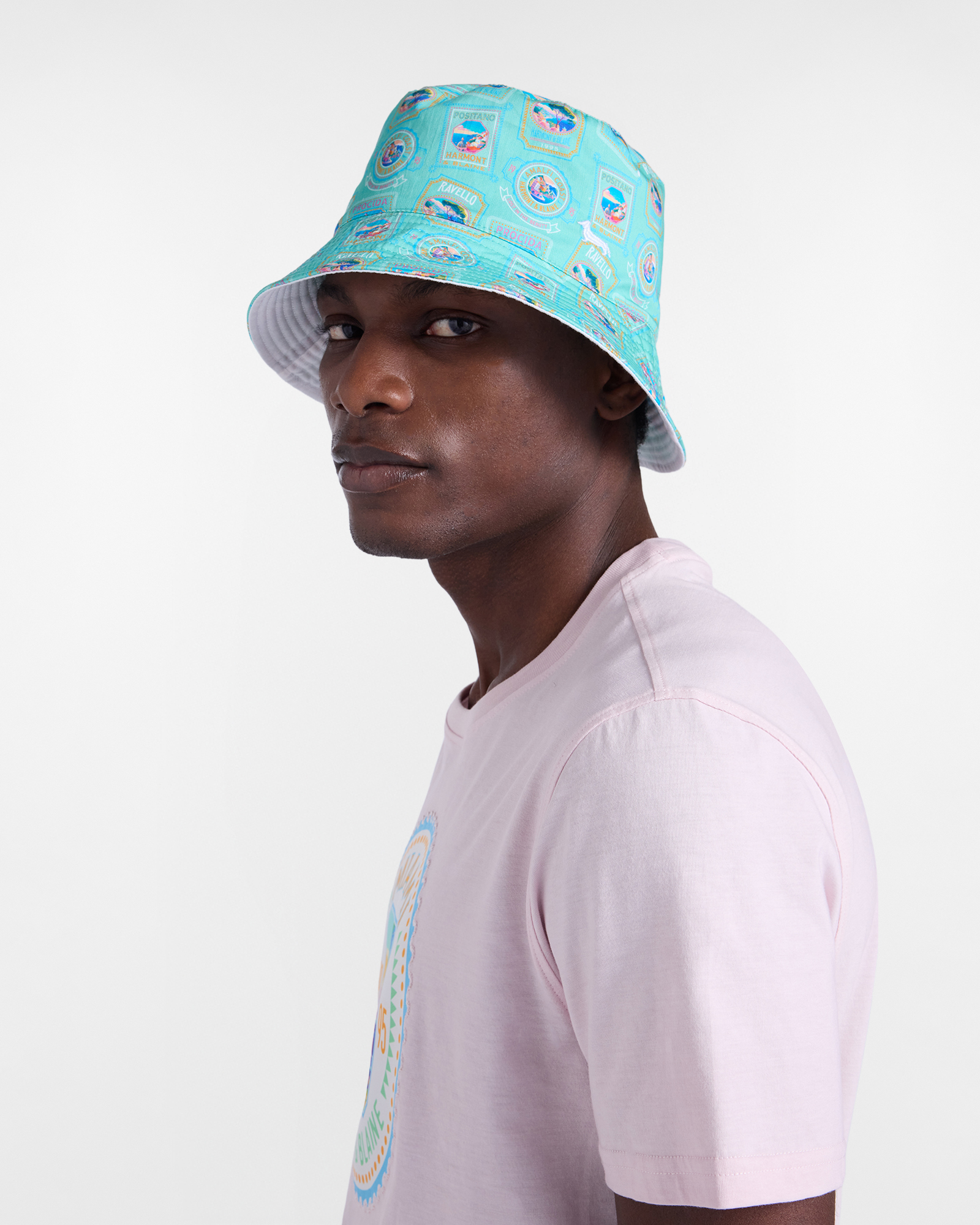 Cappello Bucket Capsule Postcard, Uomo, Verde, Taglia: 57