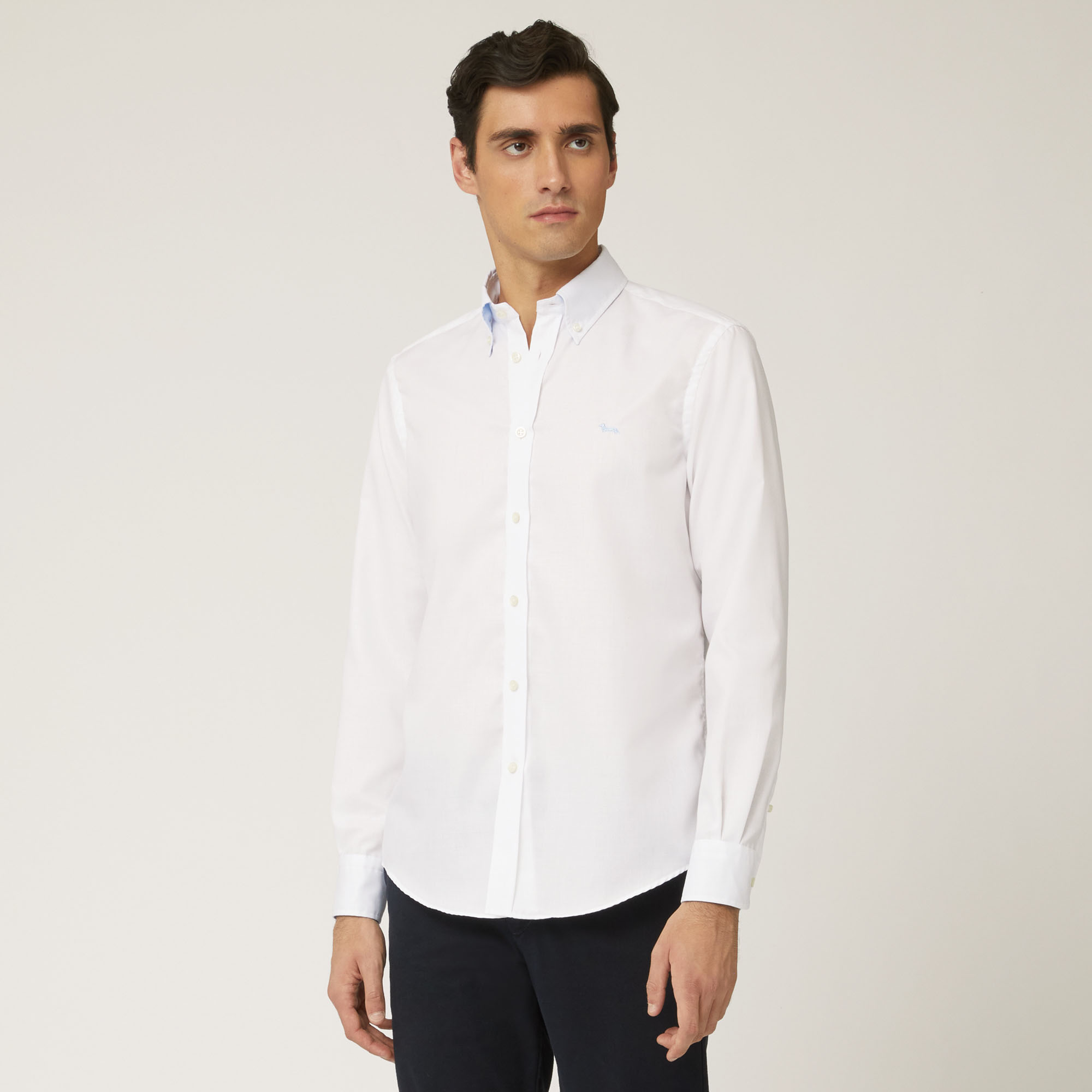 Camicia Con Interni A Contrasto, Bianco, large