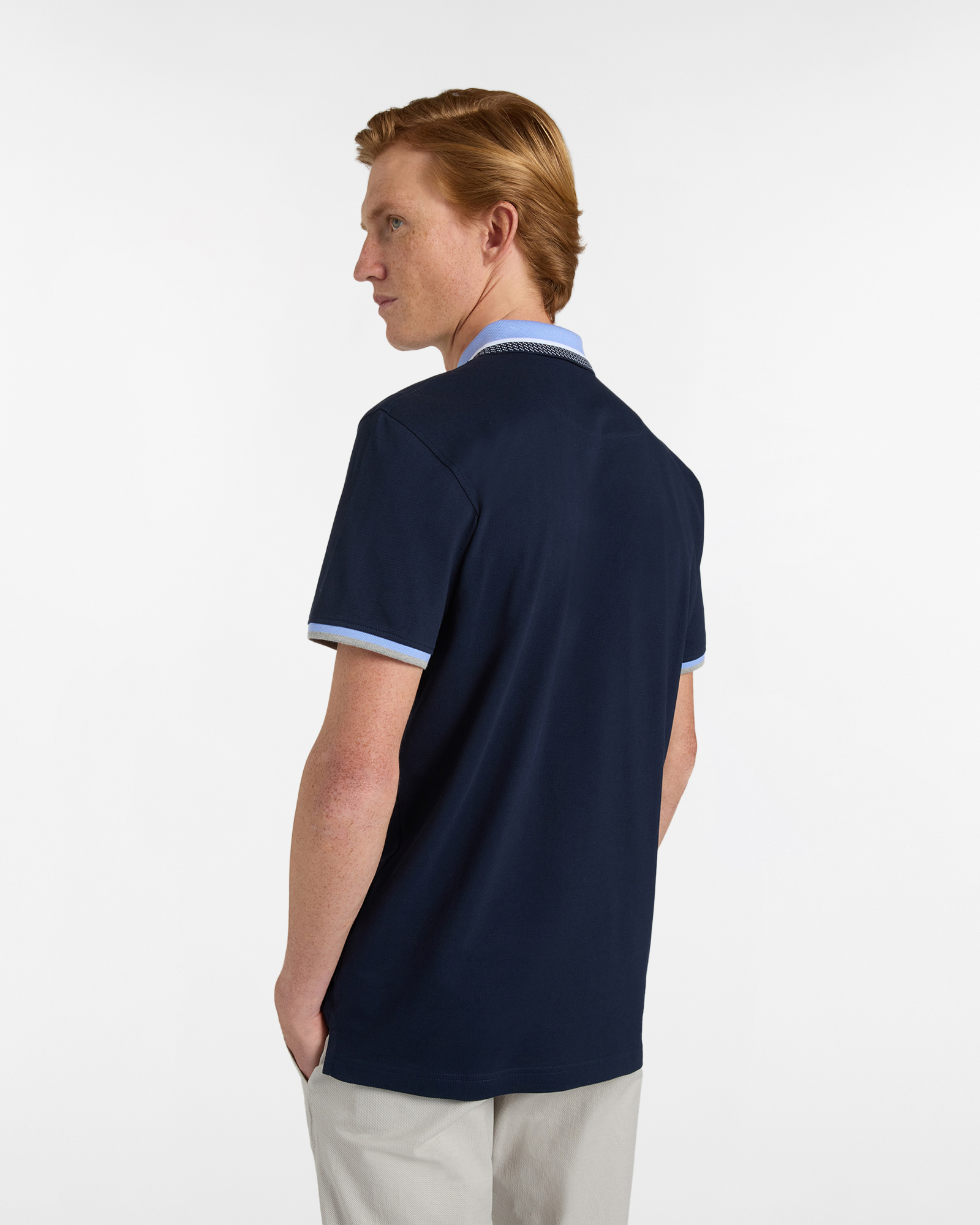 Polo uomo regular fit collo jaquard