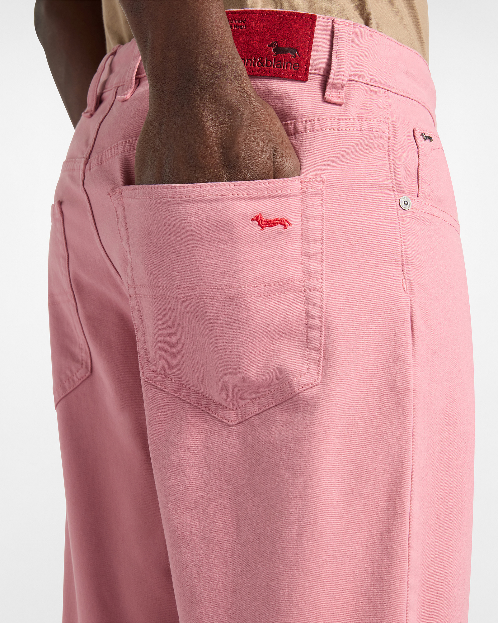 Pantaloni Regular Fit In Gabardine, Rosa Antico, large image number 2