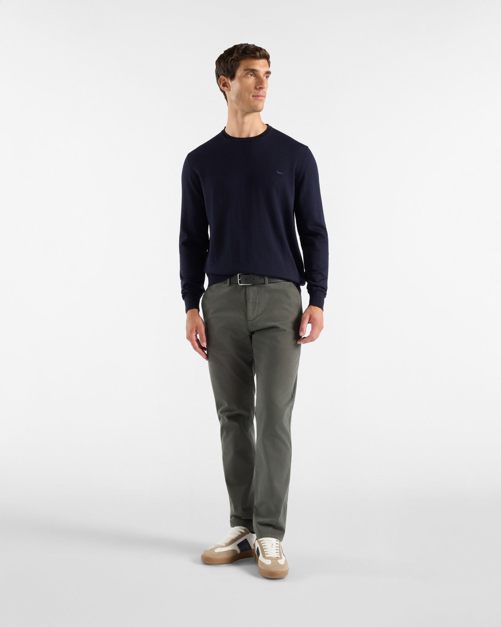 Men's Made in Italy sweater in  100% pure wool with regular fit, NAVY BLUE, large image number 3