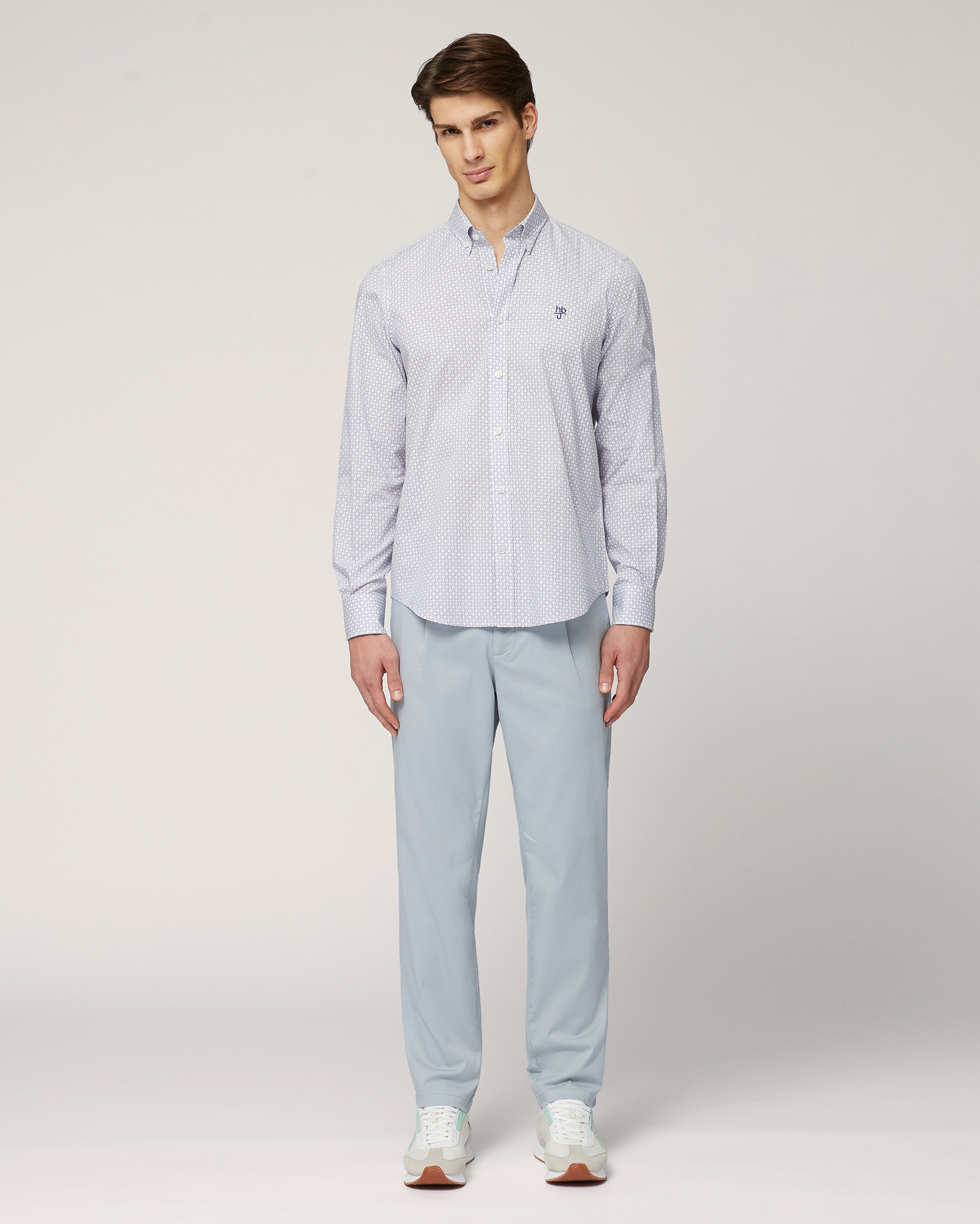 Shirt with Micro-Pattern, Electric Blue, large image number 3