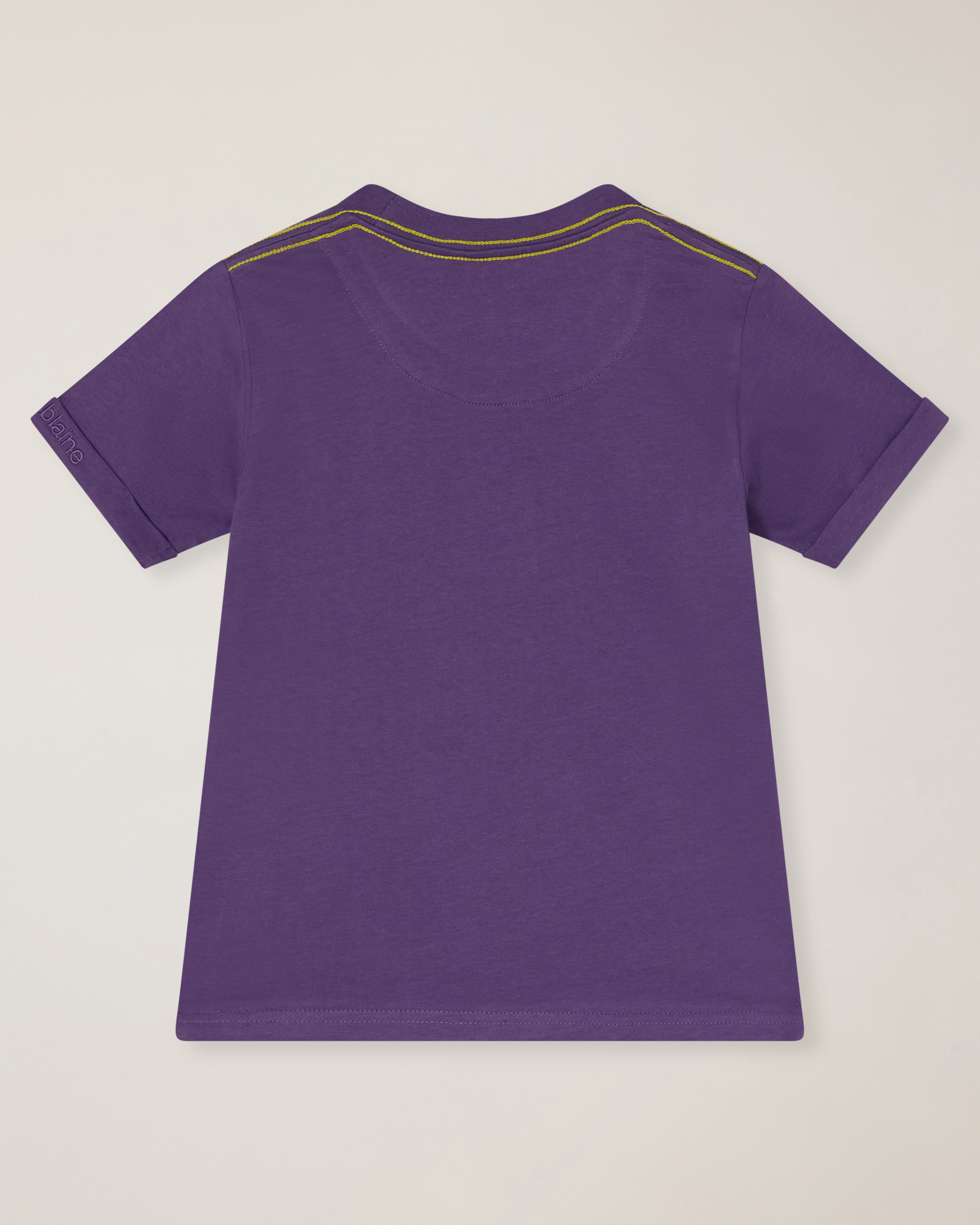 T-shirt con etichetta al centro, Viola Scuro, large image number 1