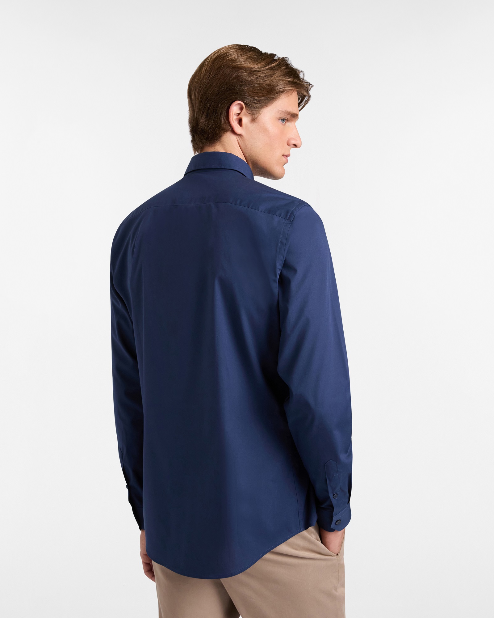 Camisa de Popelina Elástica, Azul Eléctrico, large image number 1