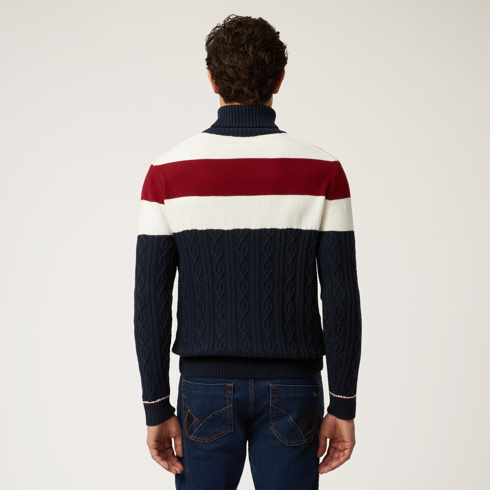 Art Academy Wool And Cotton Turtleneck, Blue, large image number 1