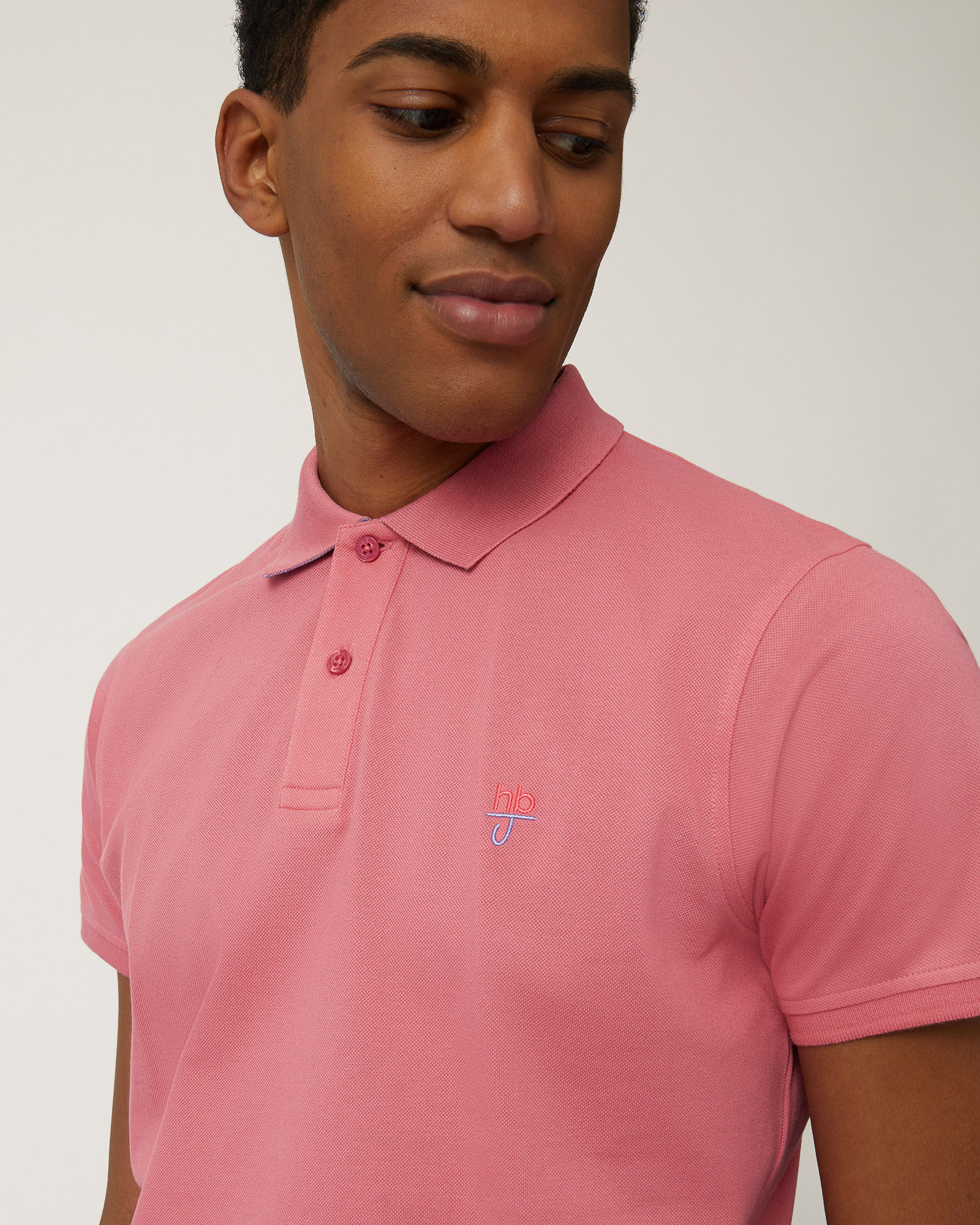 Narrow-Fit Cotton Polo, Hibiscus, large image number 2