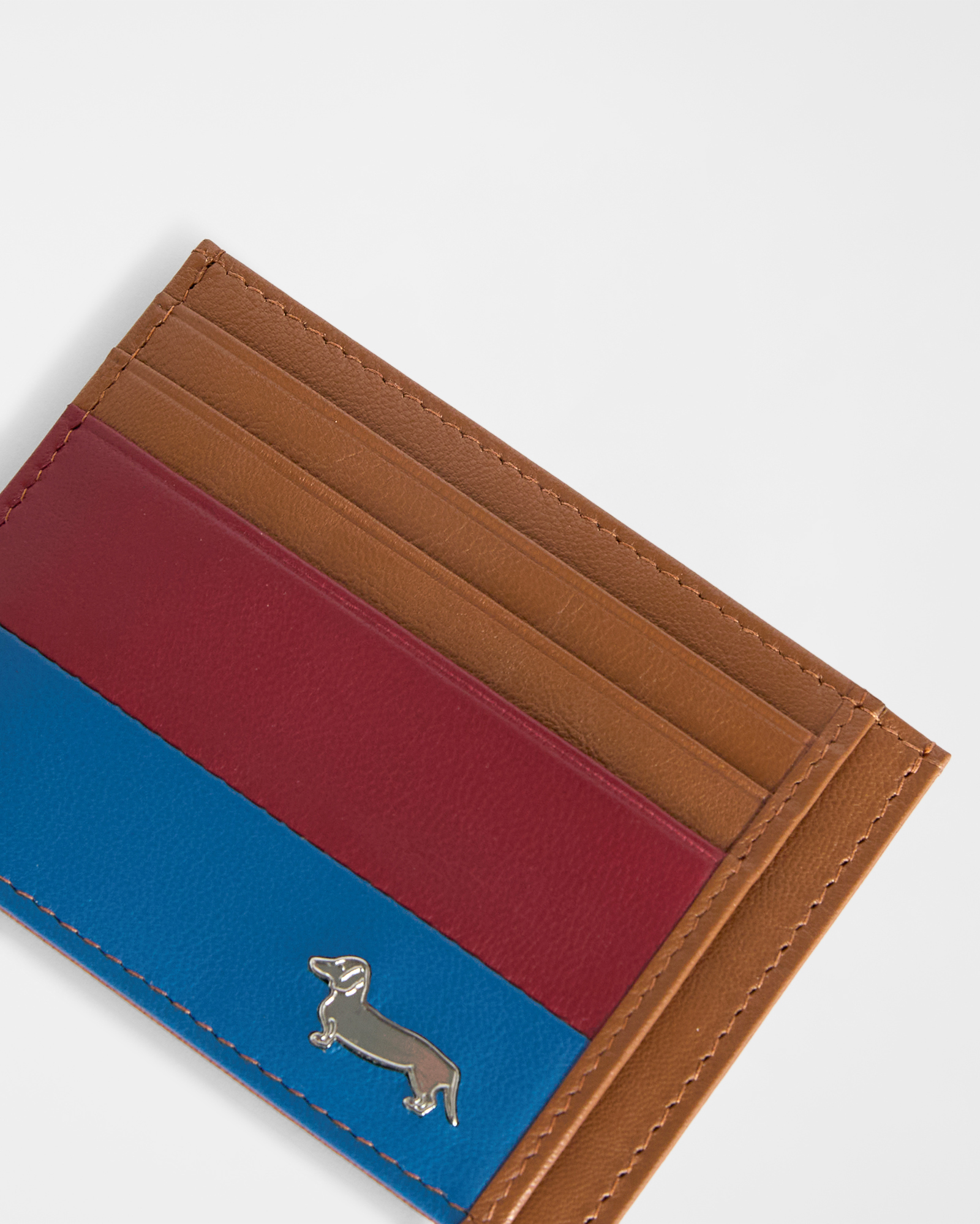 Multicolor leather card holder, Beige, large image number 2