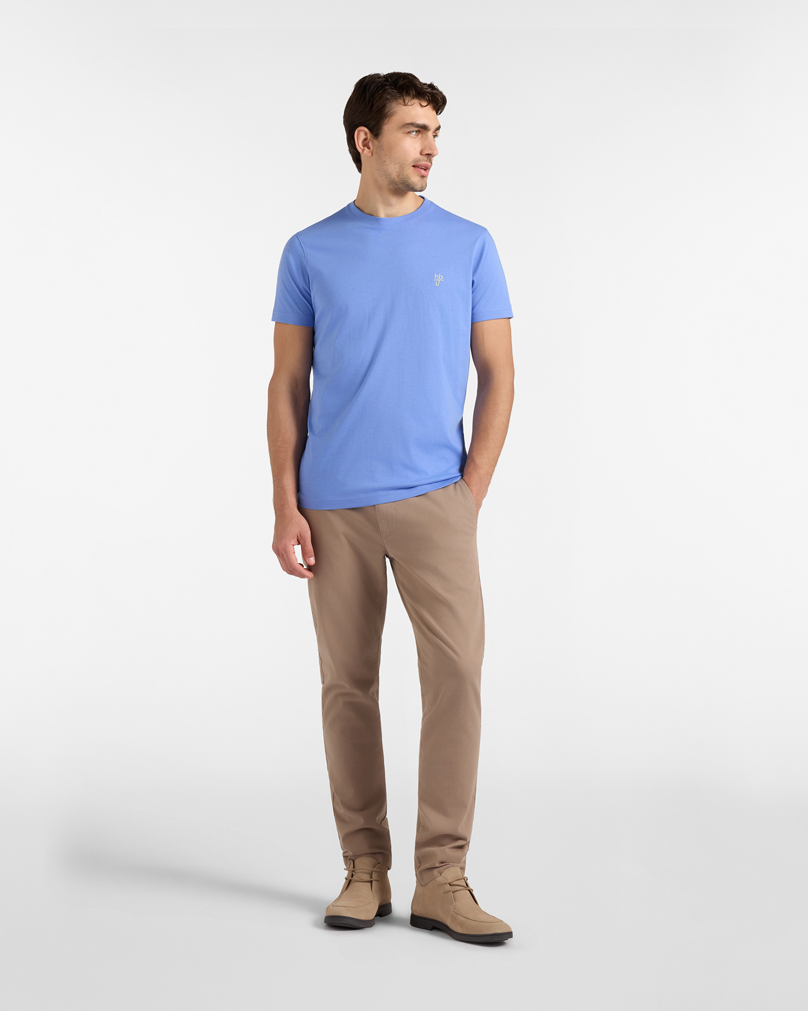 T-shirt HBJ Uomo Narrow Fit in puro cotone, ORTENSIA, large image number 3