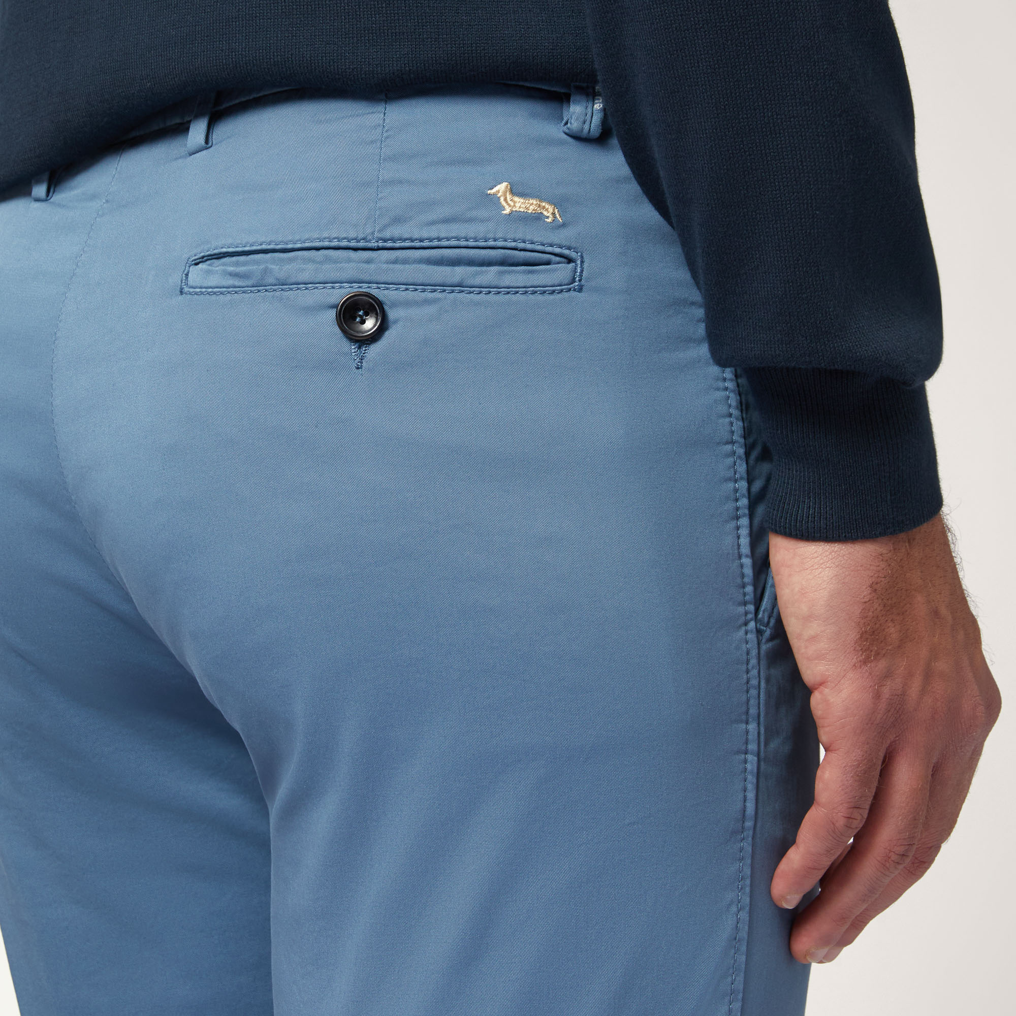Narrow Fit Chino Pants, Blue, large image number 2