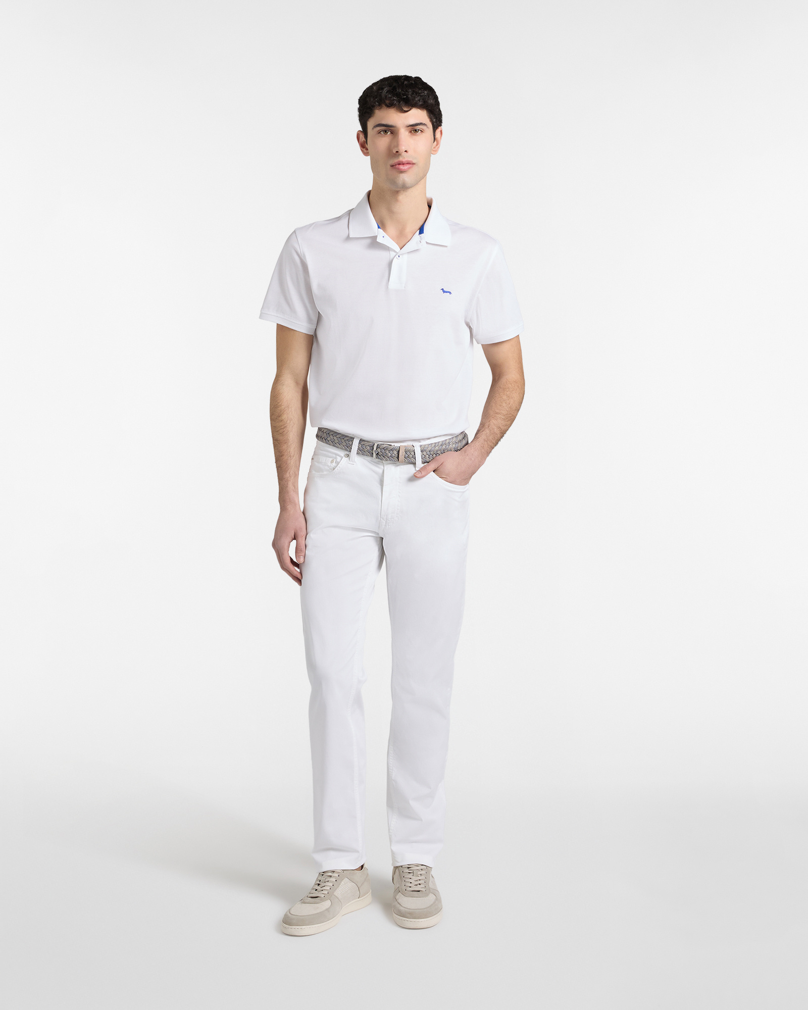 Men's basic piqu&eacute; polo shirt, White, large image number 3