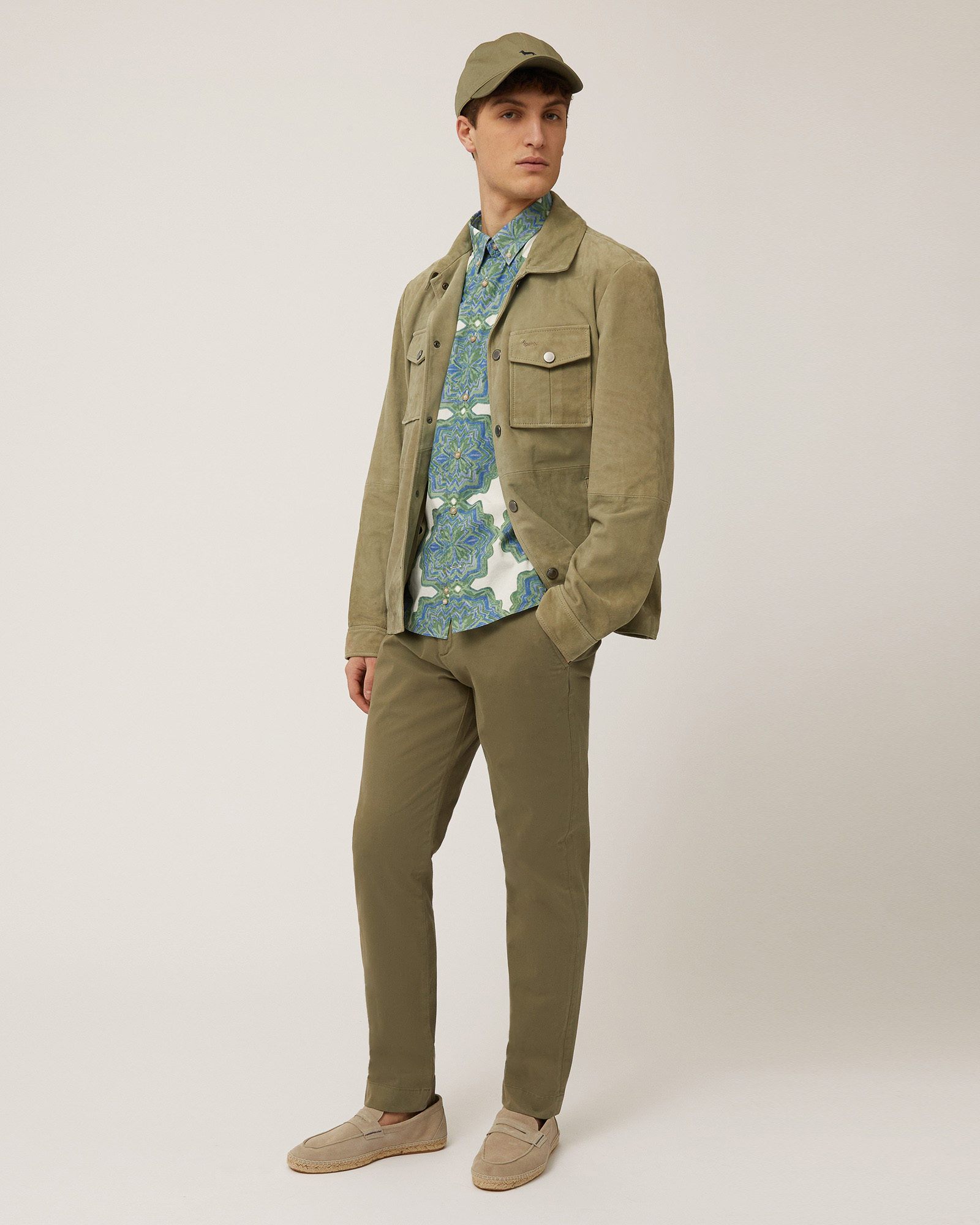 Narrow Fit Chino Pants, Military Green, large image number 3