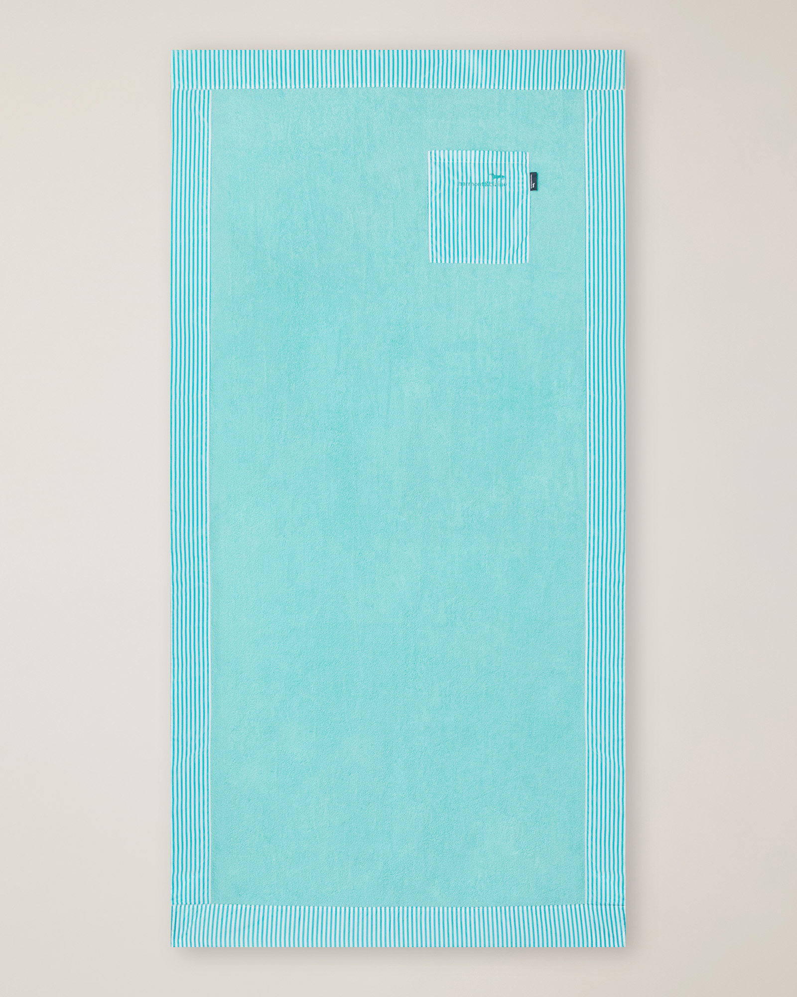 Sorbet Beach Towel with Pocket, Turquoise, large
