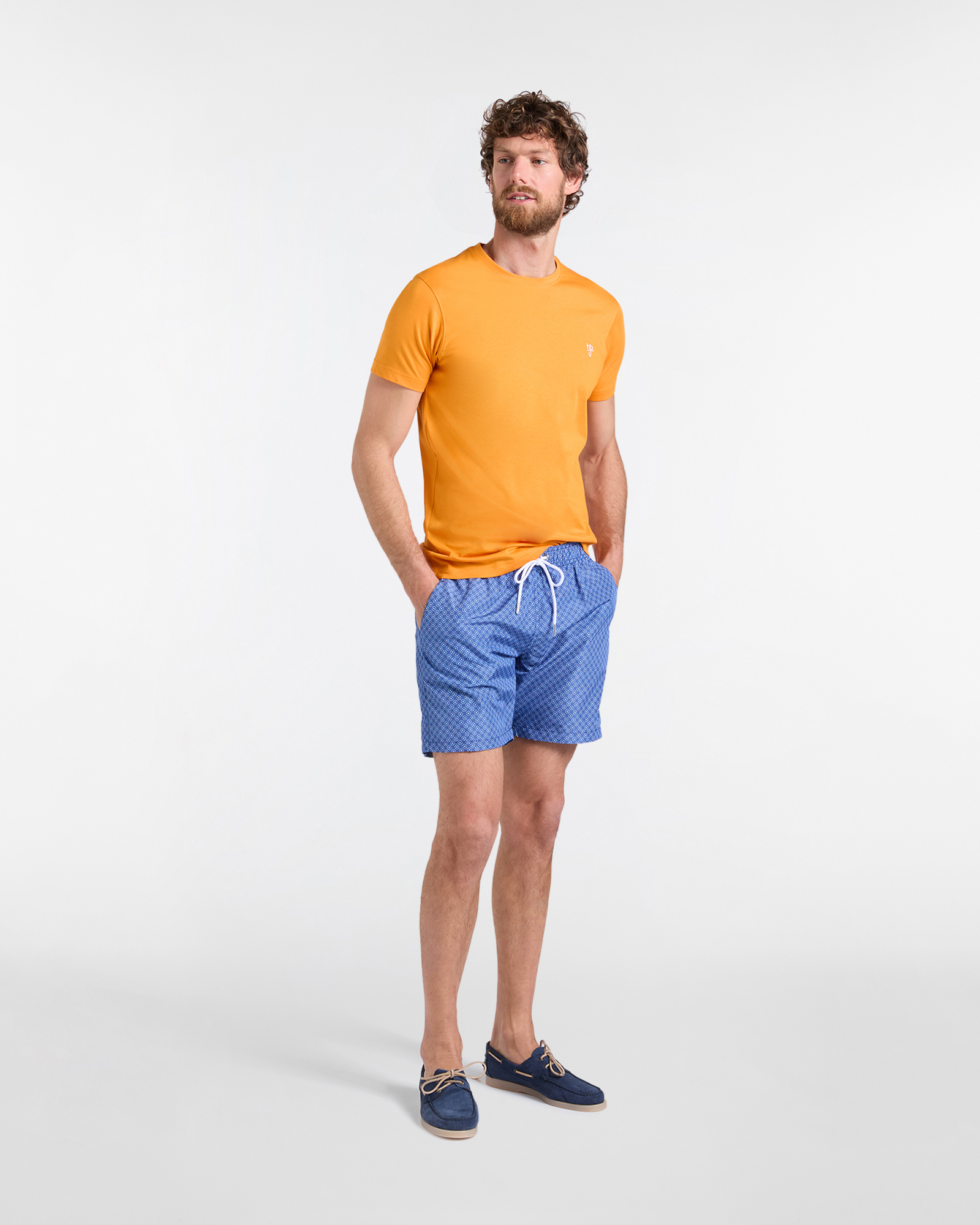 Costume boxer mare uomo microfantasia, Blu chiaro, large image number 3