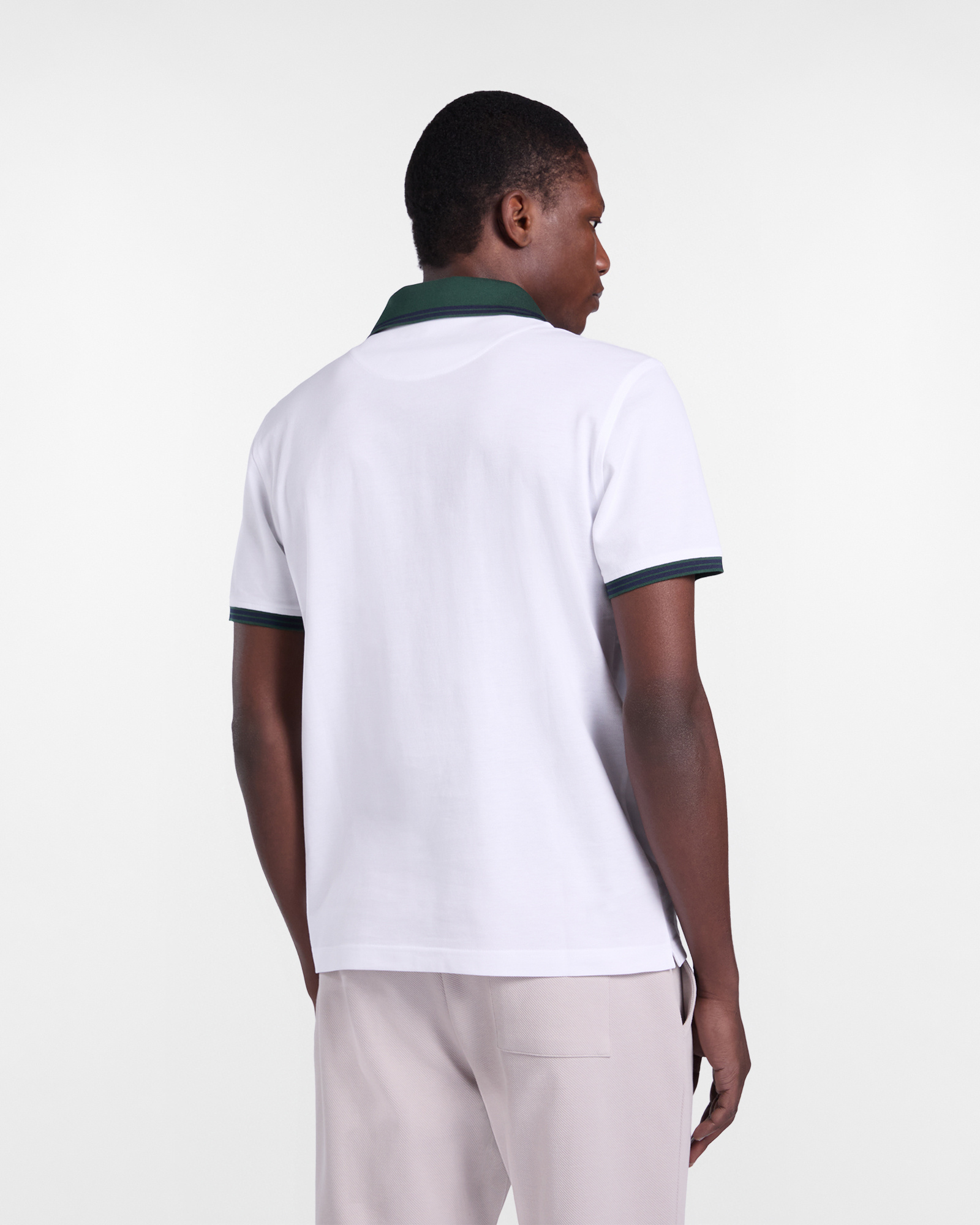 Polo con Cuello Derby, Blanco, large image number 1