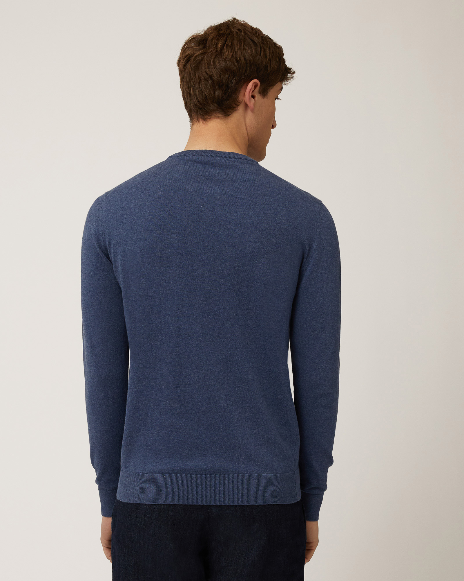 Pullover In Cotone E Cashmere, Lavanda Scuro, large image number 1