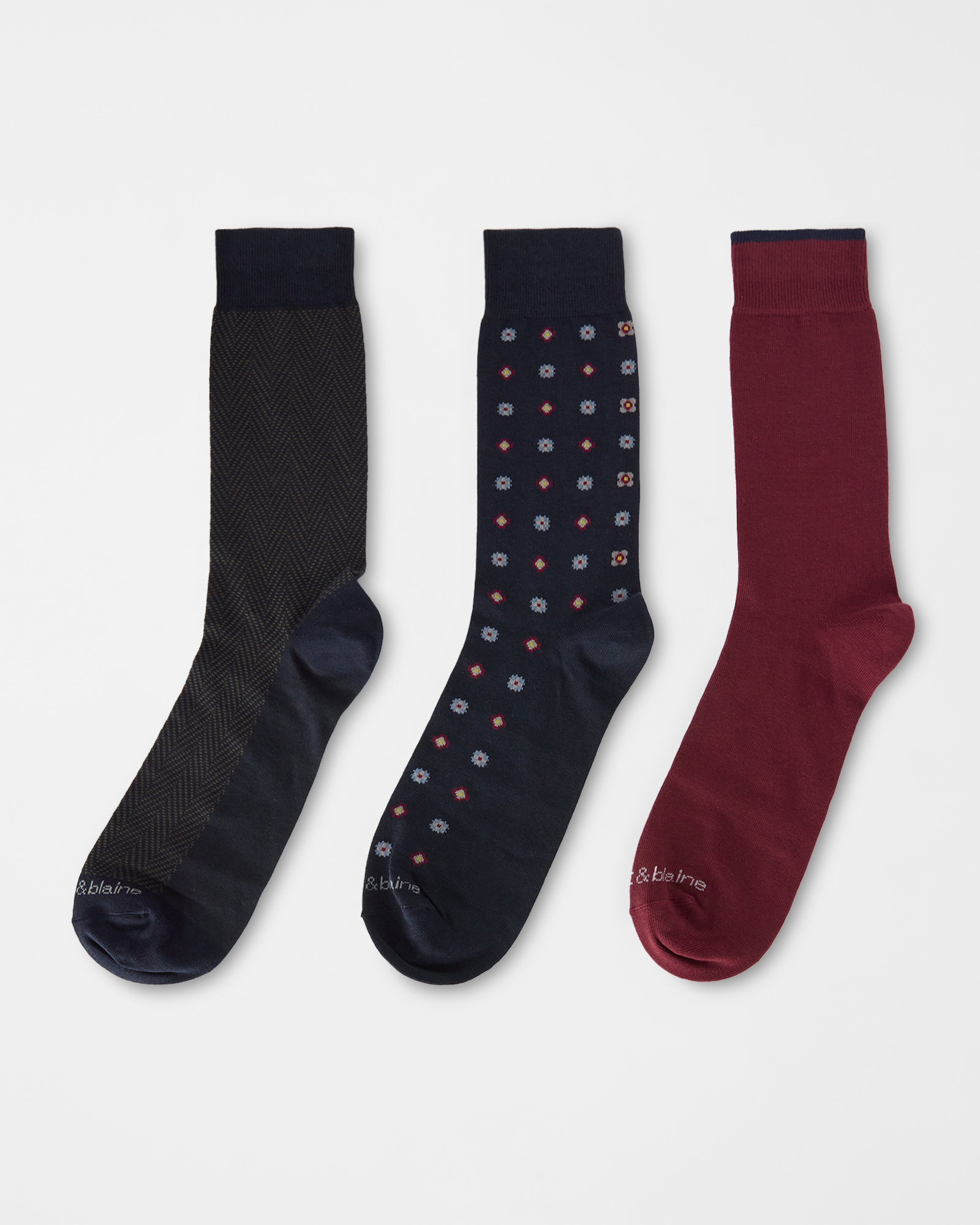 Sock Set: Solid-Ribbed-Tie, INDIAN ROSE, large image number 2