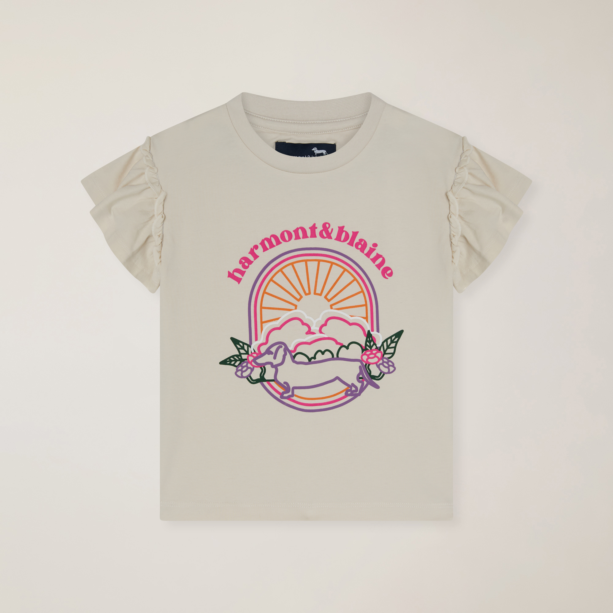 T-shirt con maniche volant