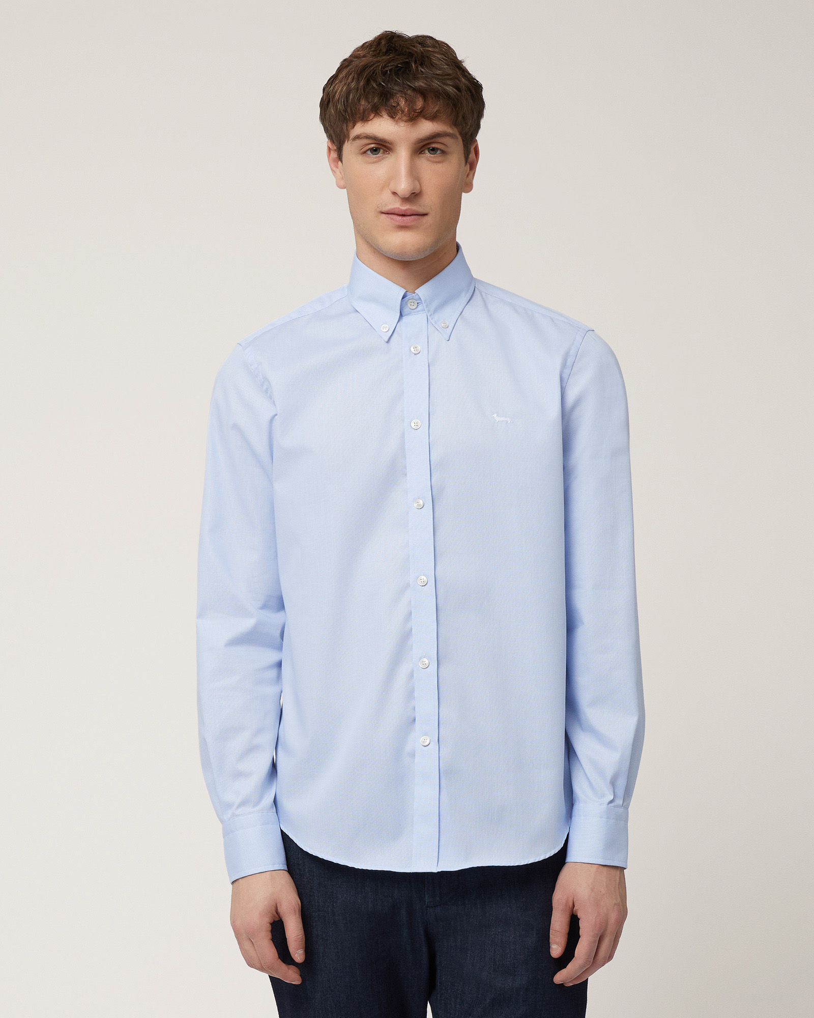 Woven Cotton Shirt, Light Blue, large image number 0