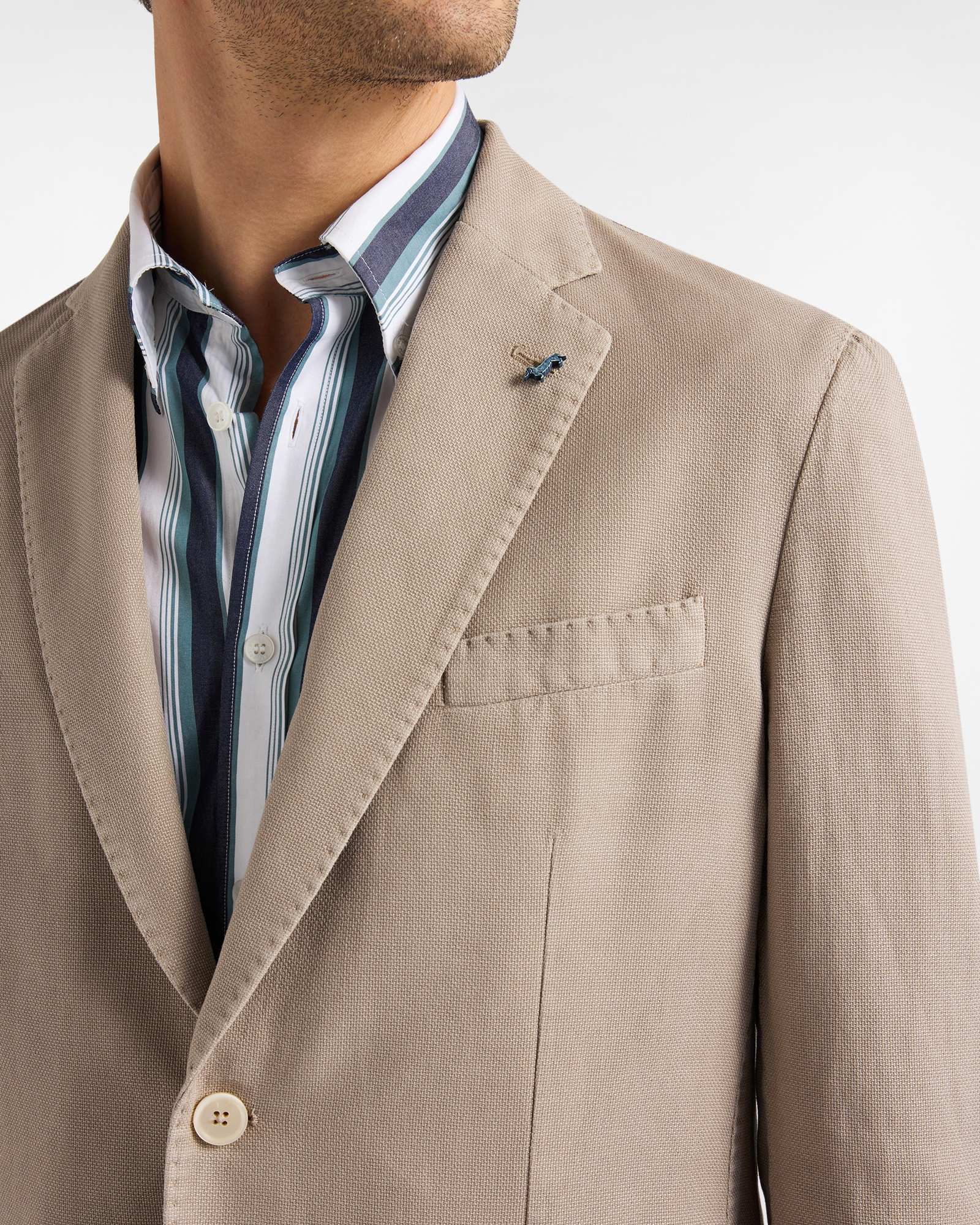 Single-breasted garment dye jacket, Gray, large image number 2