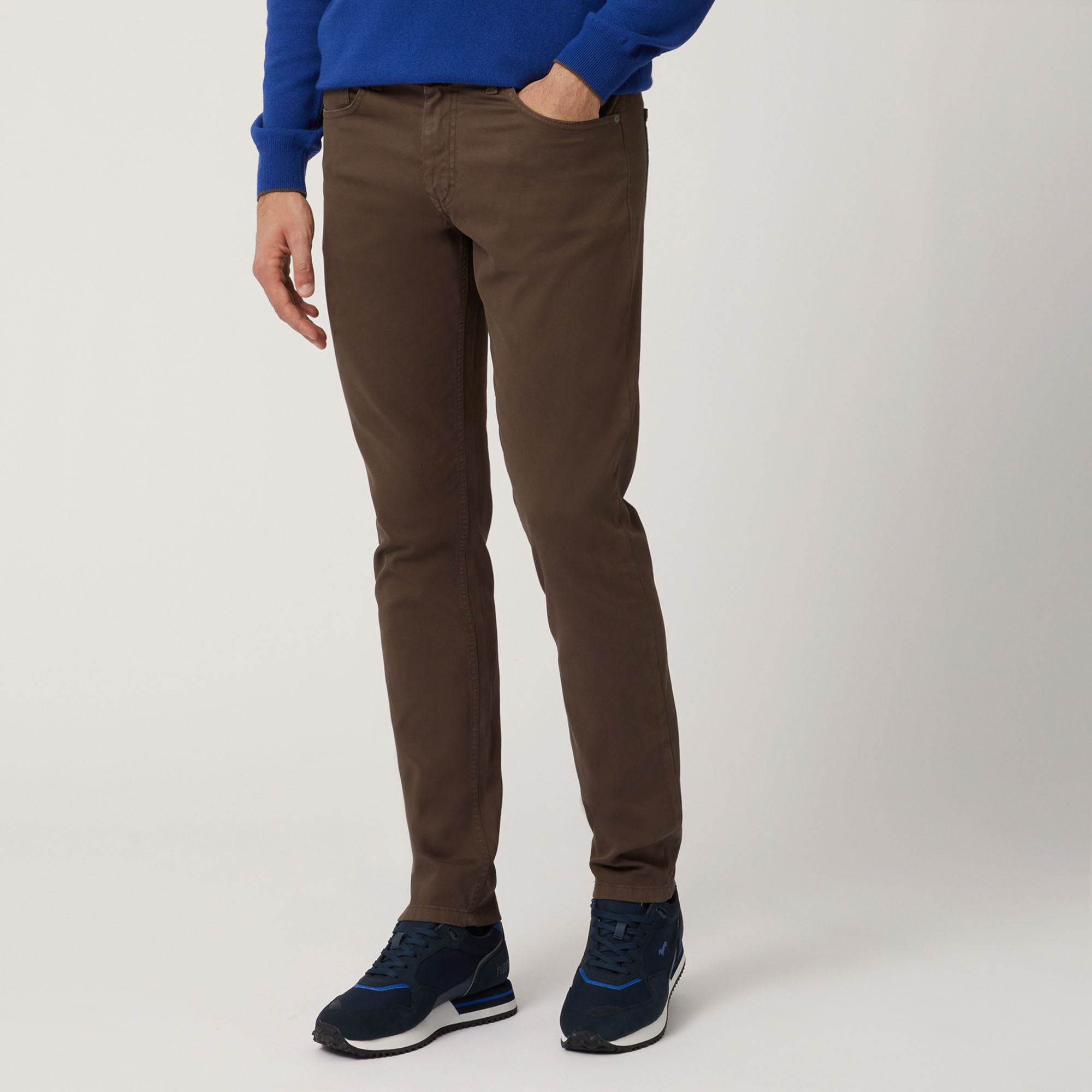 Pantalone Cinque Tasche Narrow Fit, Marrone Scuro, large image number 0