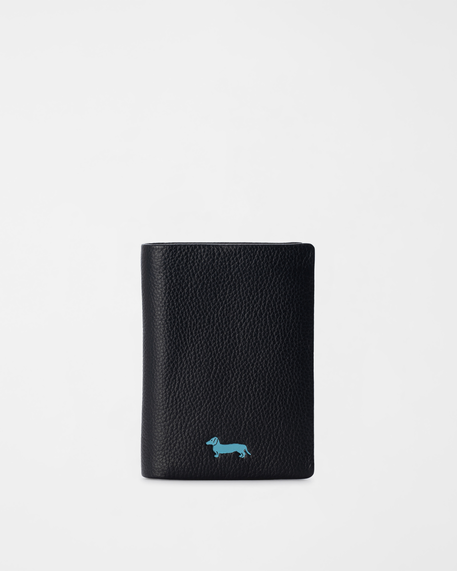 Men&rsquo;s Vertical Wallet in Navy Blue Genuine Leather