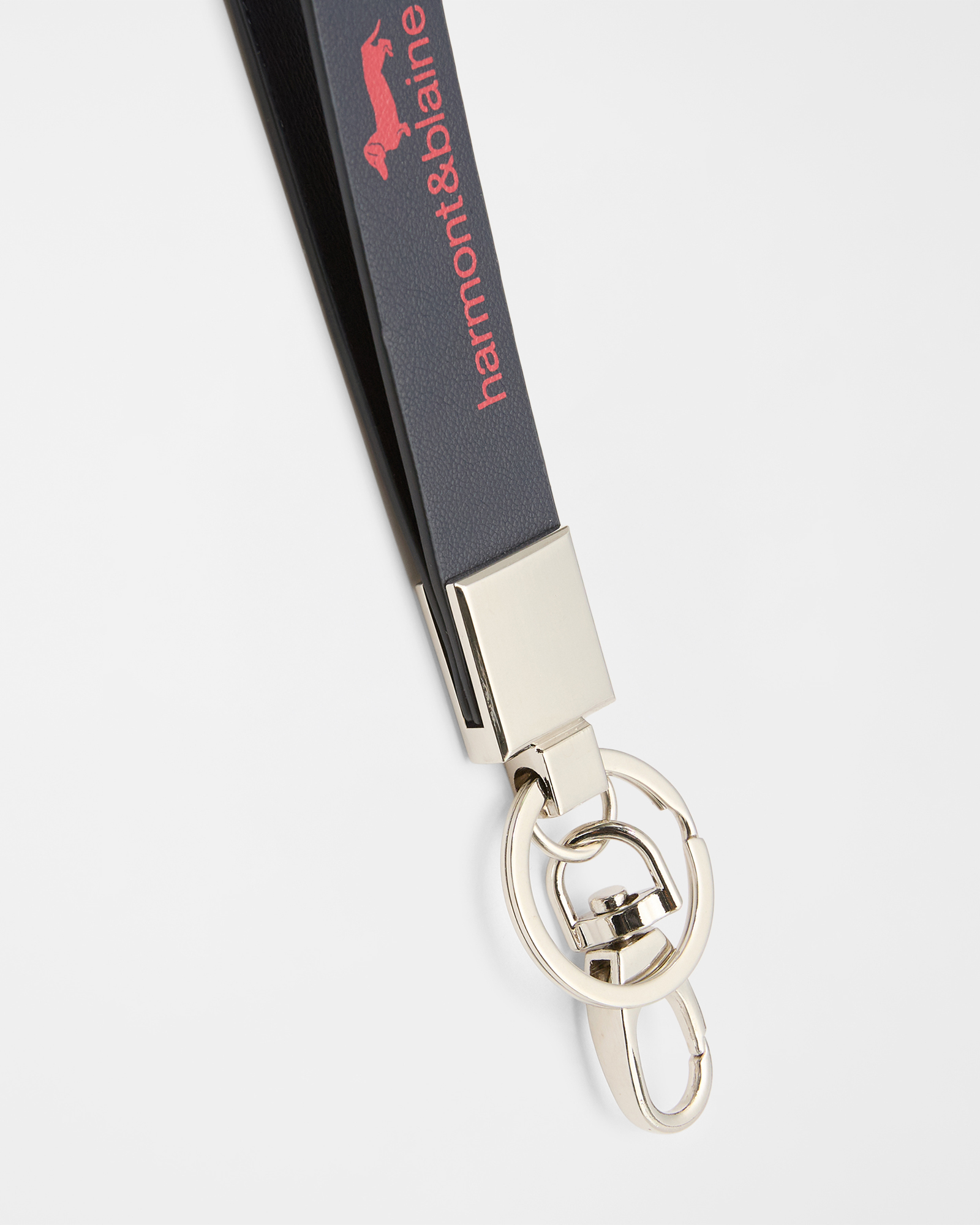 Leather keychain with logo