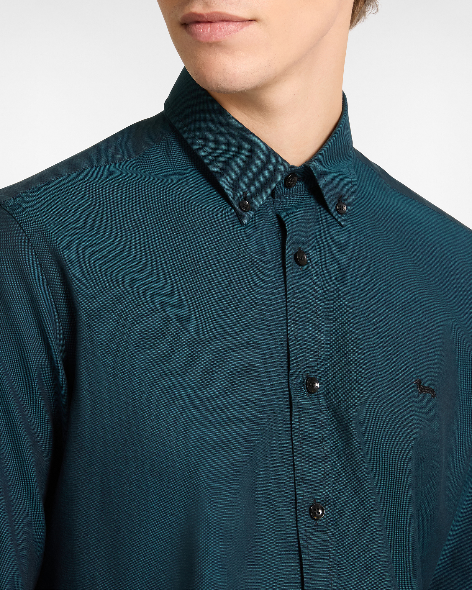Camisa de Algodón Oxford, Azul Eléctrico, large image number 2