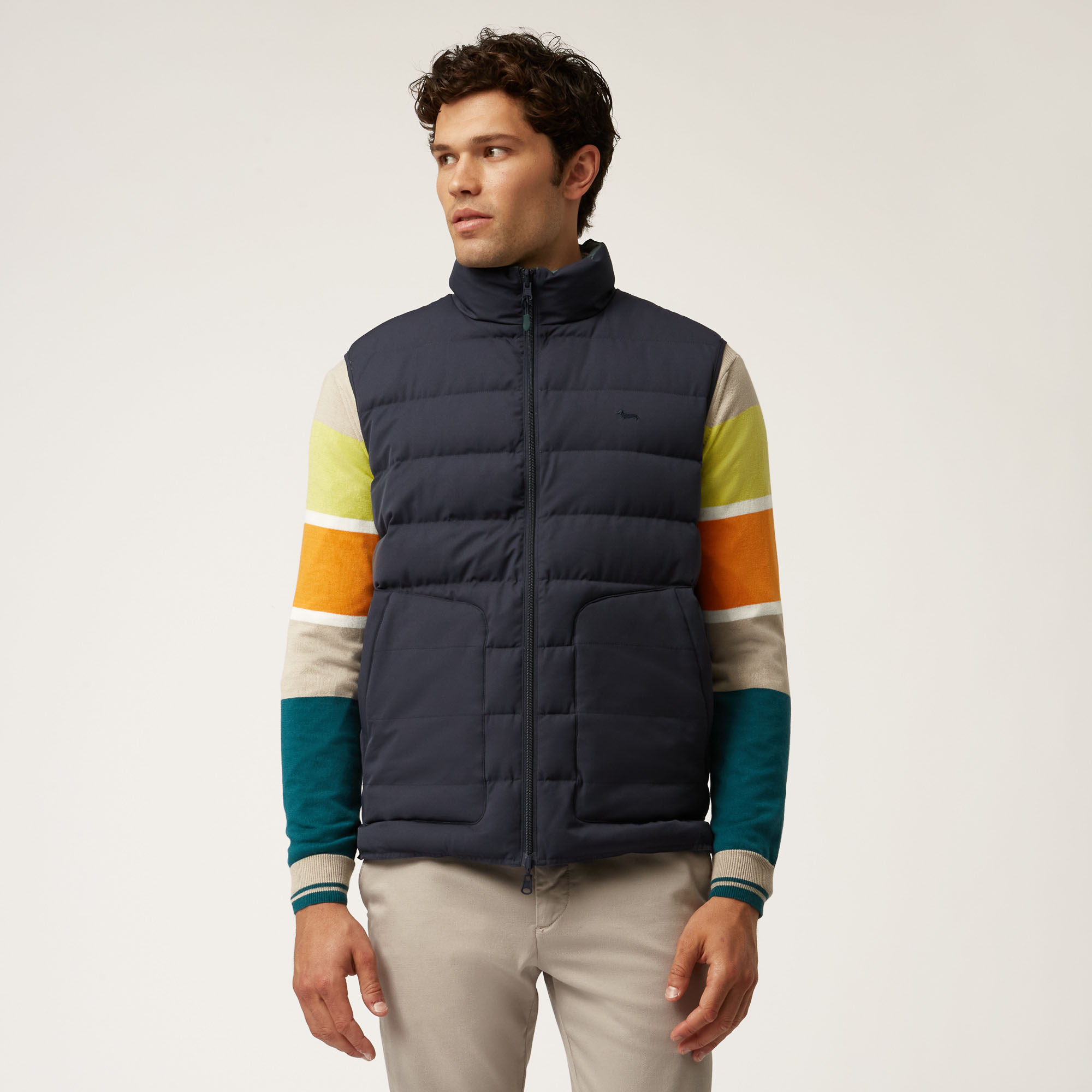 Gilet Imbottito Reversibile Art Academy, Verde Petrolio, large image number 0