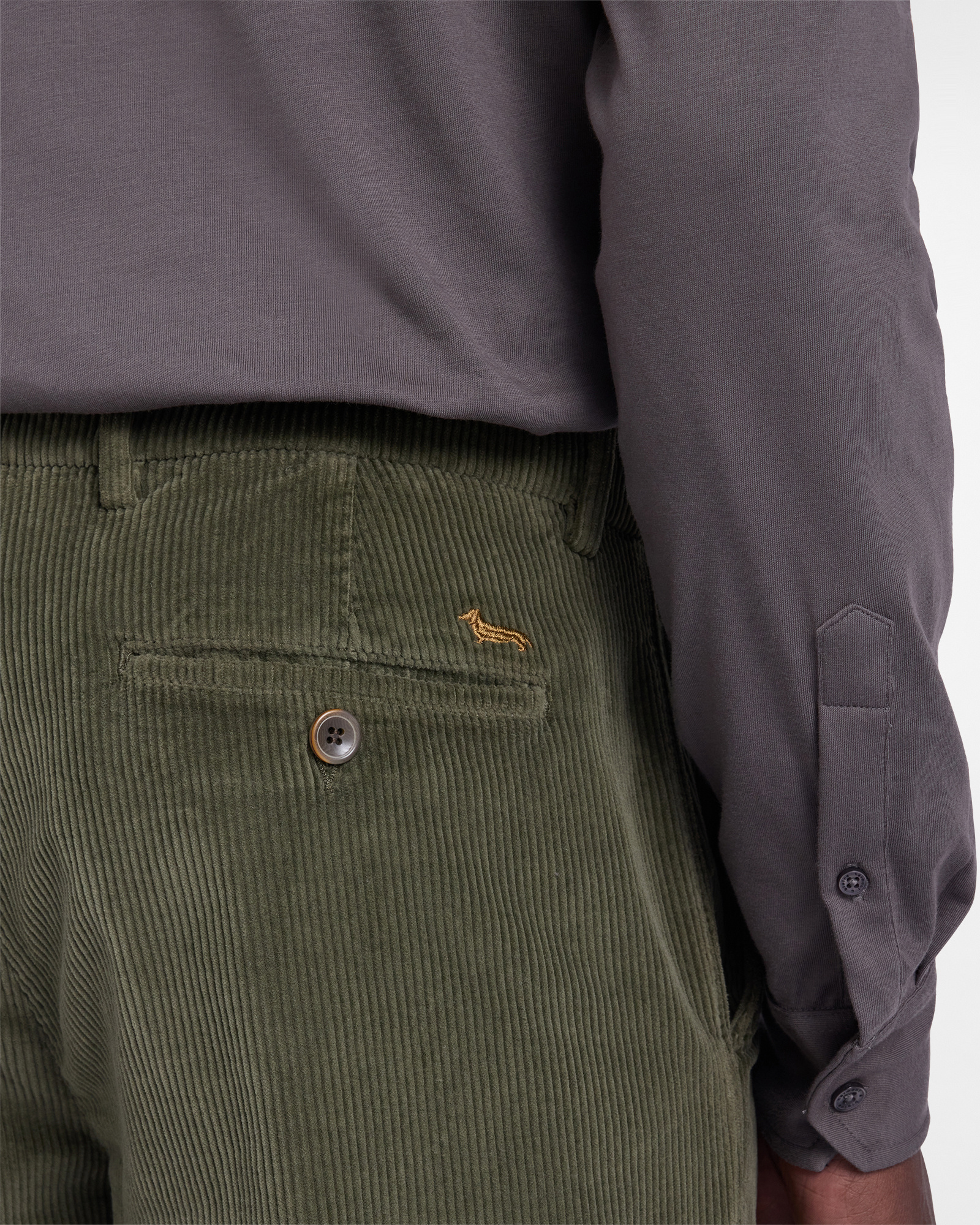 Chino Trousers in Corduroy, Military Green, large image number 2