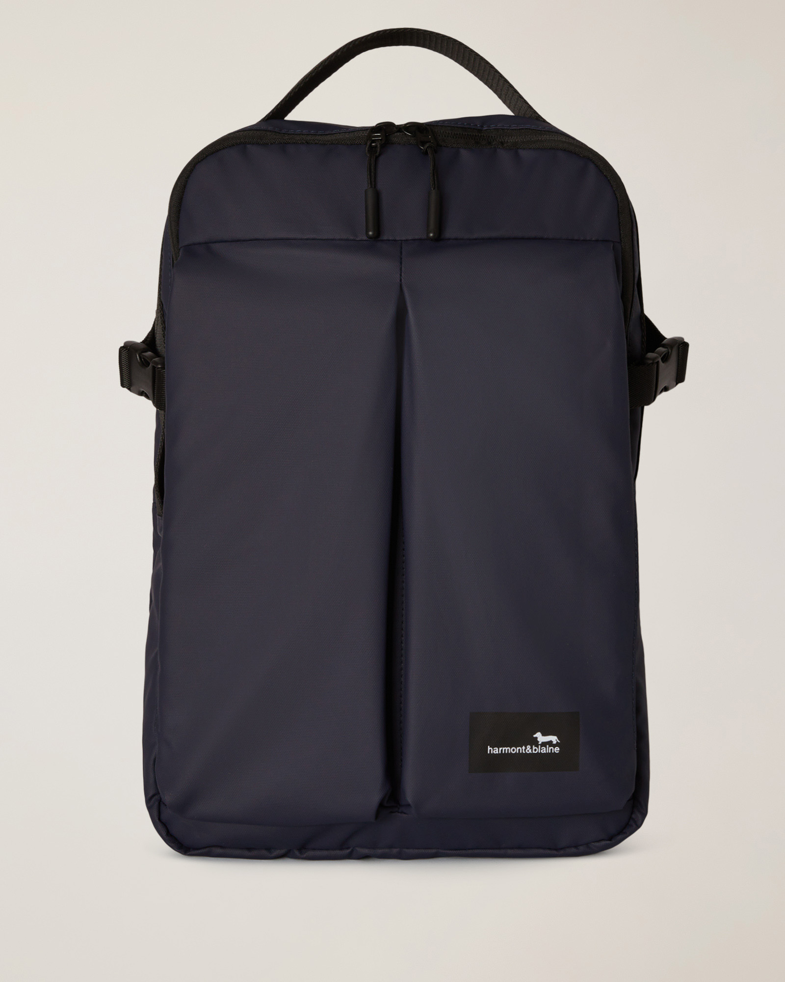 Compact Nylon Backpack, Dark Blue, large image number 0