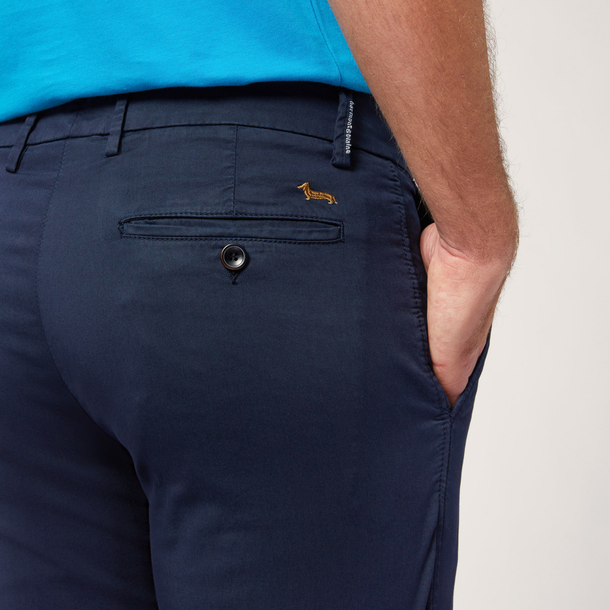Pantaloni Chino Narrow Fit, Blu Navy, large image number 2