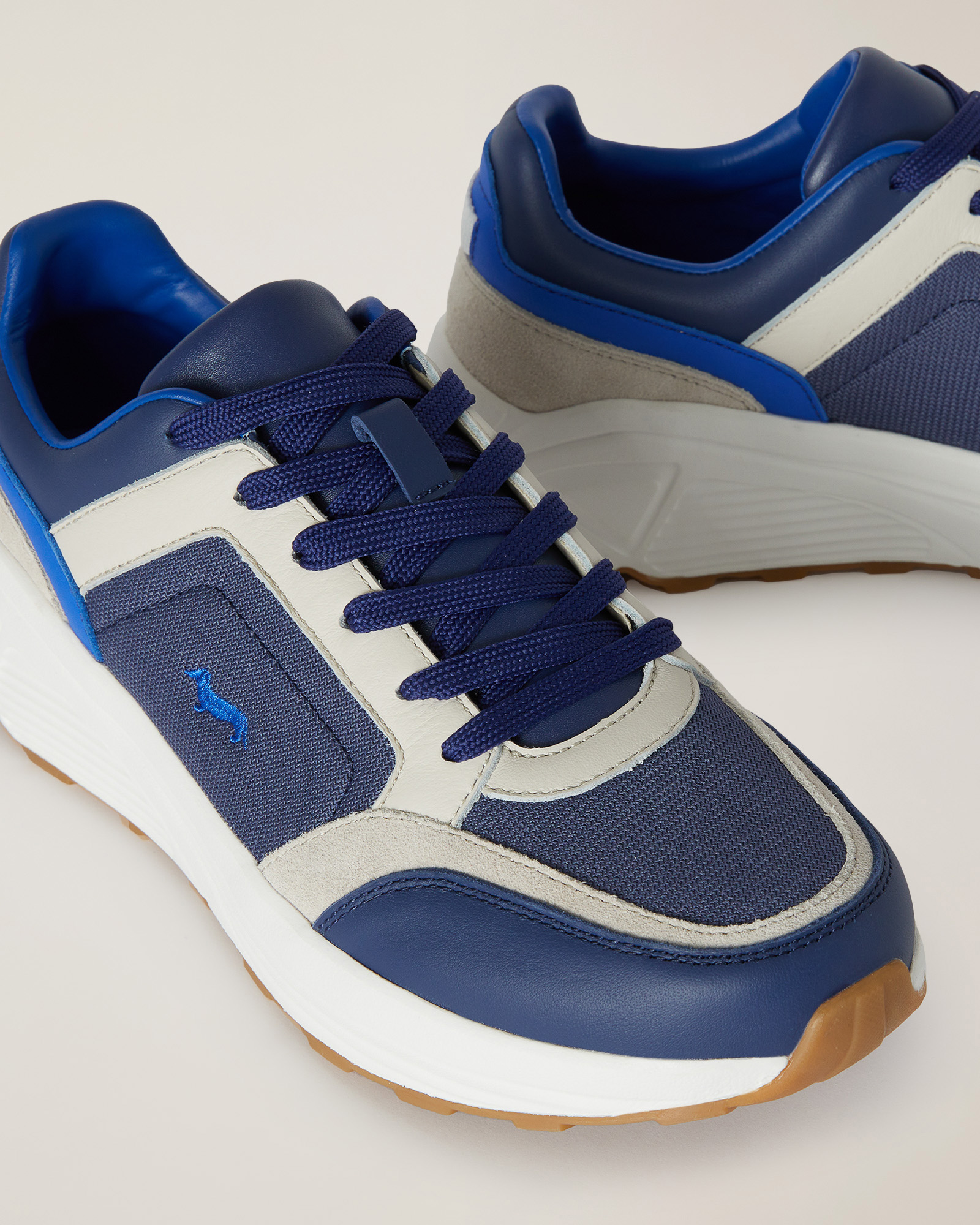 Multi-Material Sneakers, China Blue, large image number 3