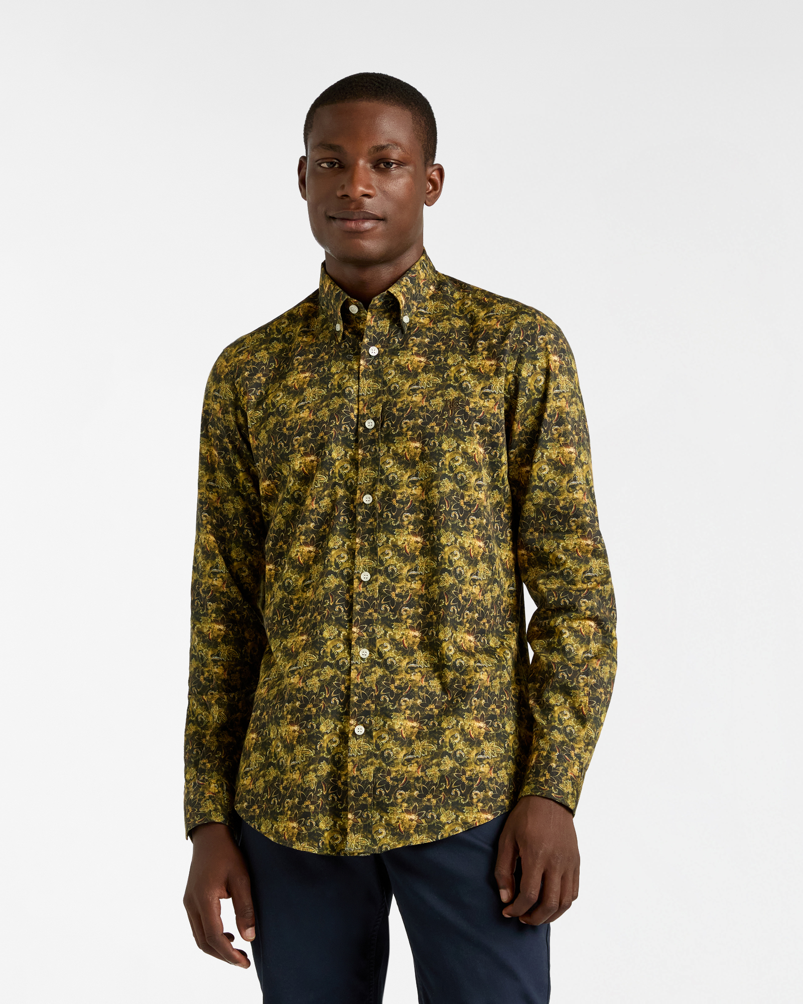 Floral Pattern Cotton Shirt