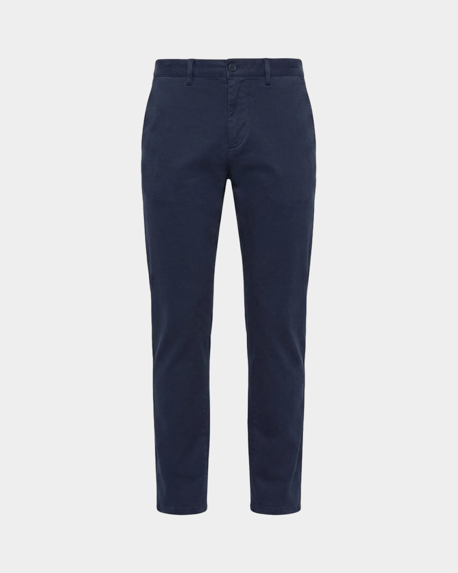 Men&rsquo;s narrow-fit dark  stretch cotton chino pants, NAVY BLUE, large