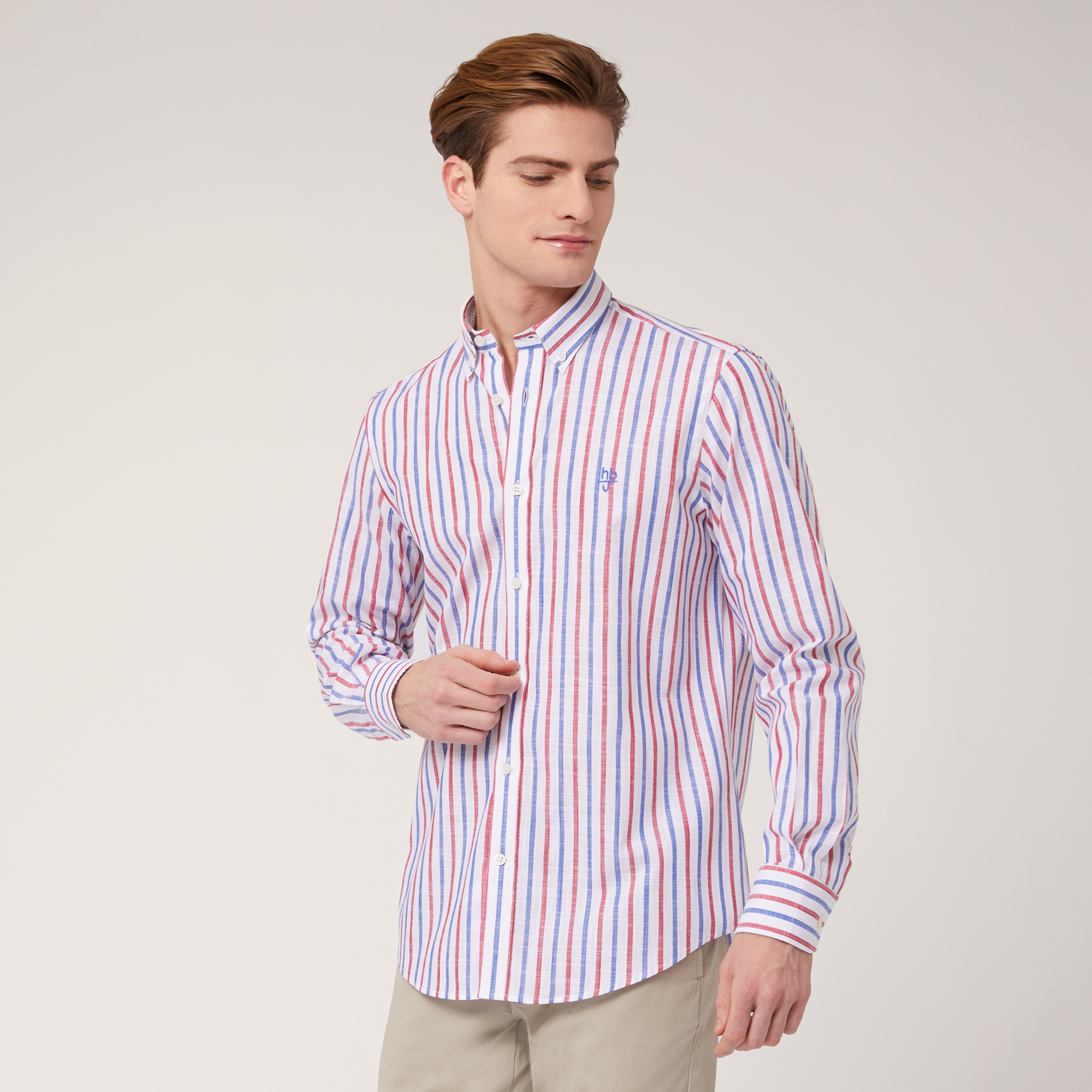 Camicia A Righe Multicolor