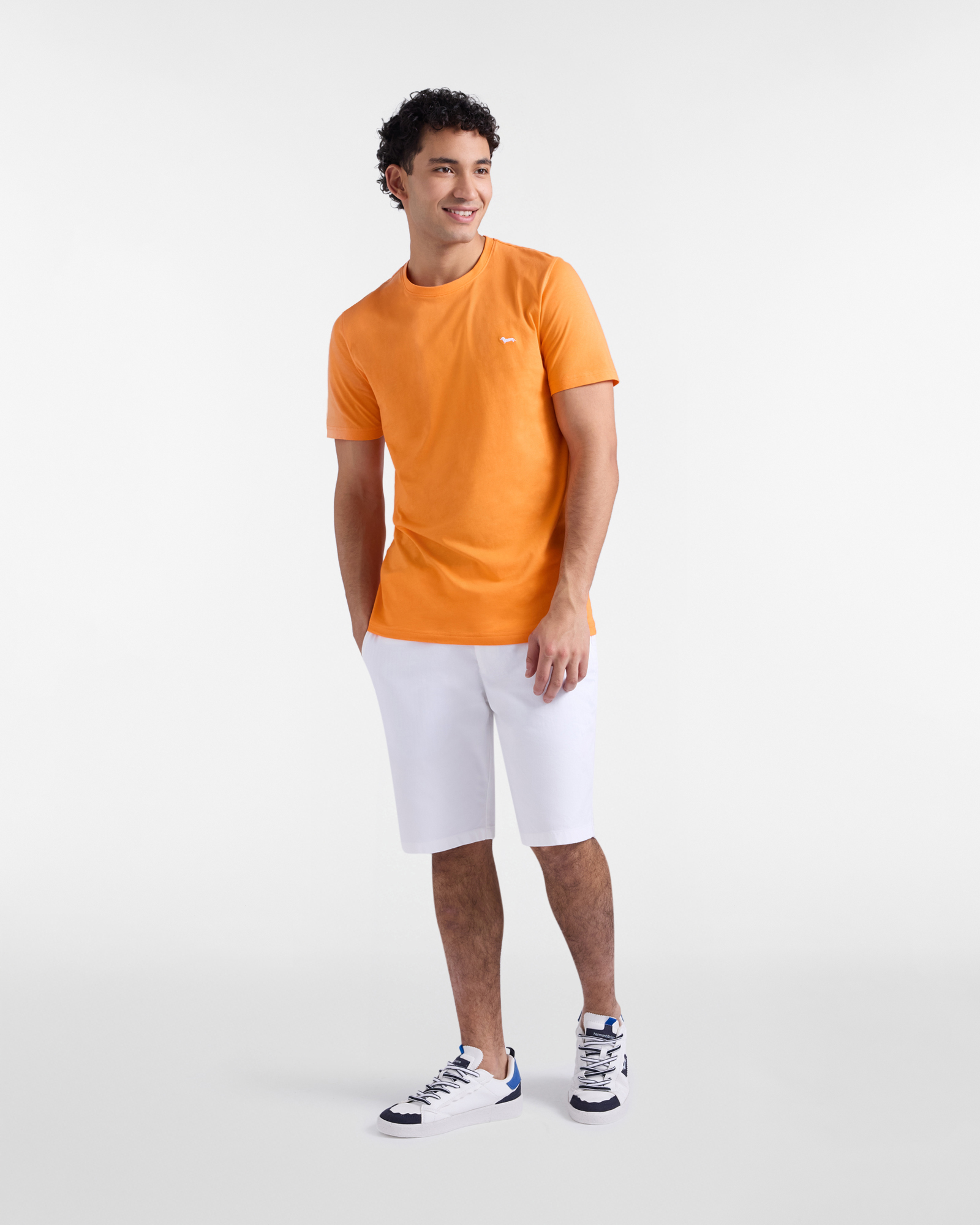 Camiseta ajustada de algod&oacute;n para hombre, Naranja, large image number 3