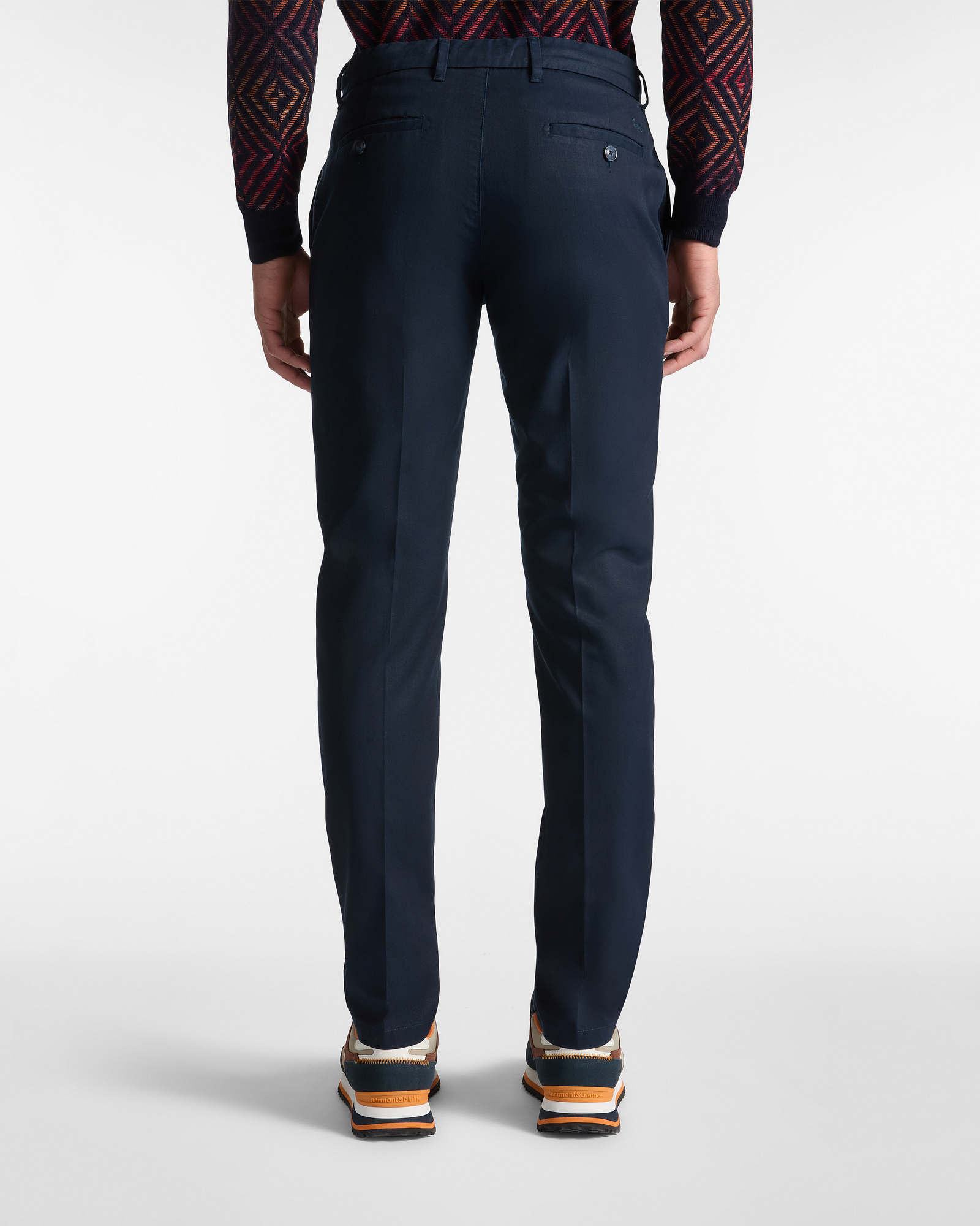 Relaxed Fit Chino Pants, Navy Blue, large image number 1