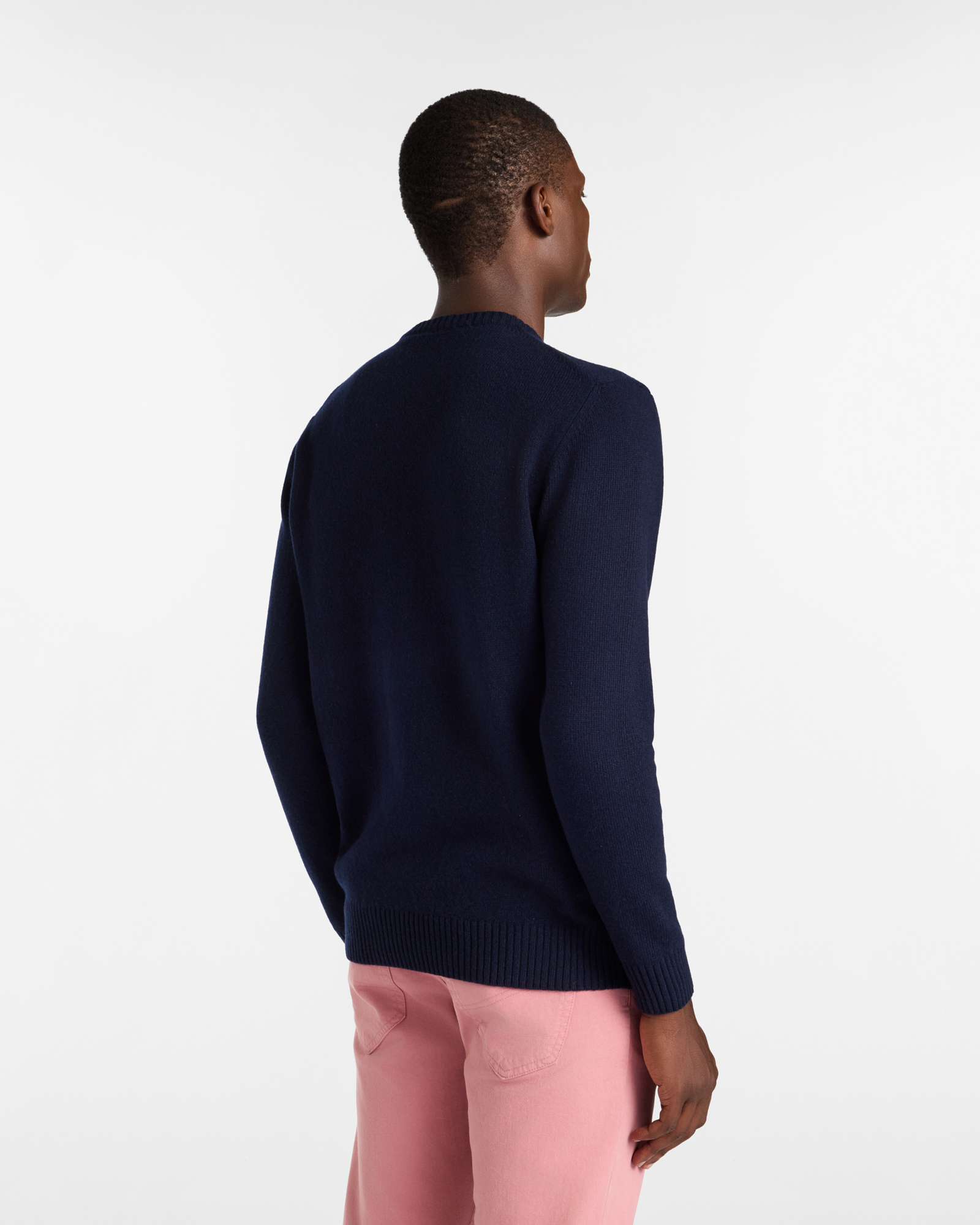 Wool and Cashmere Pullover, Navy Blue, large image number 1