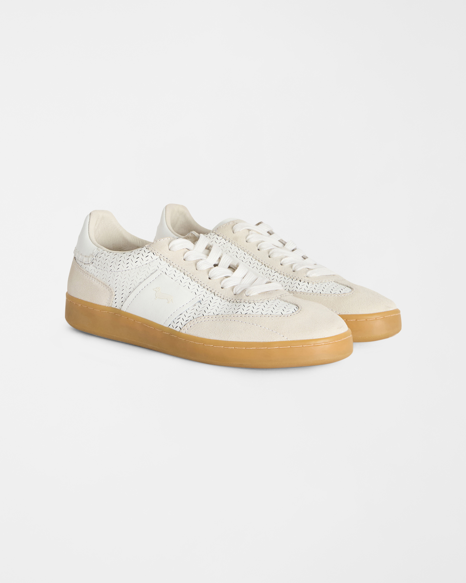 Suede and leather sneakers